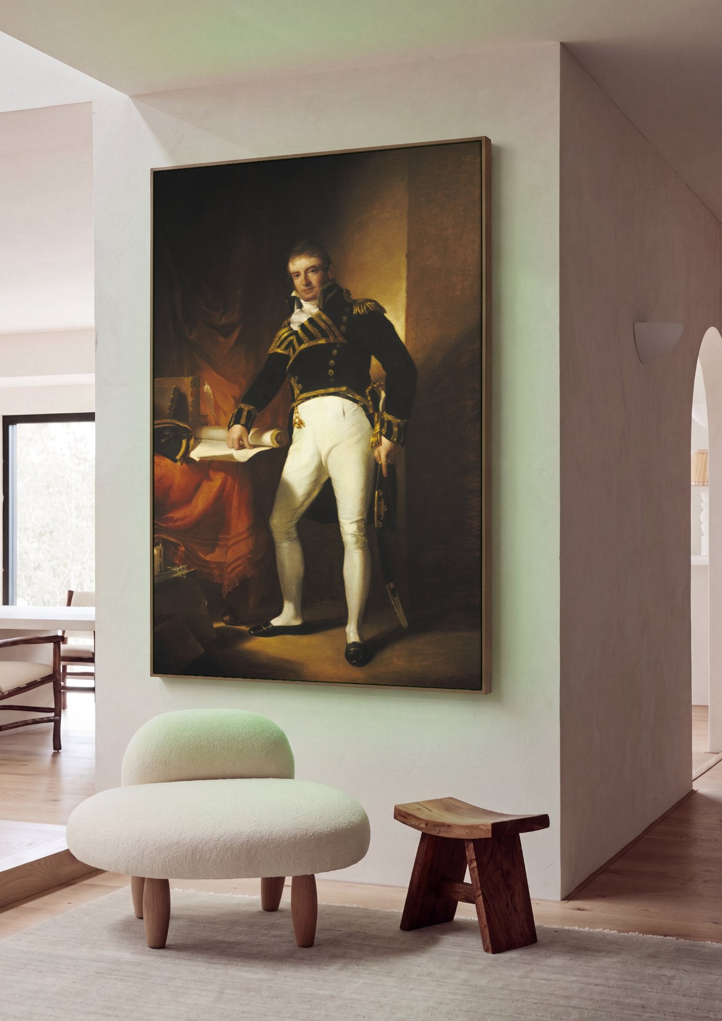 Quadro Decorativo Retrato de Oficial - Thomas Sully em ambiente decorado