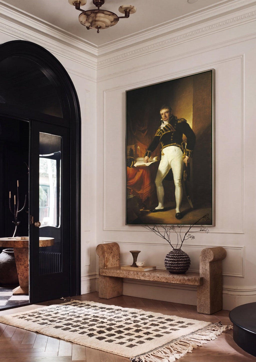 Quadro Decorativo Retrato de Oficial - Thomas Sully em ambiente decorado
