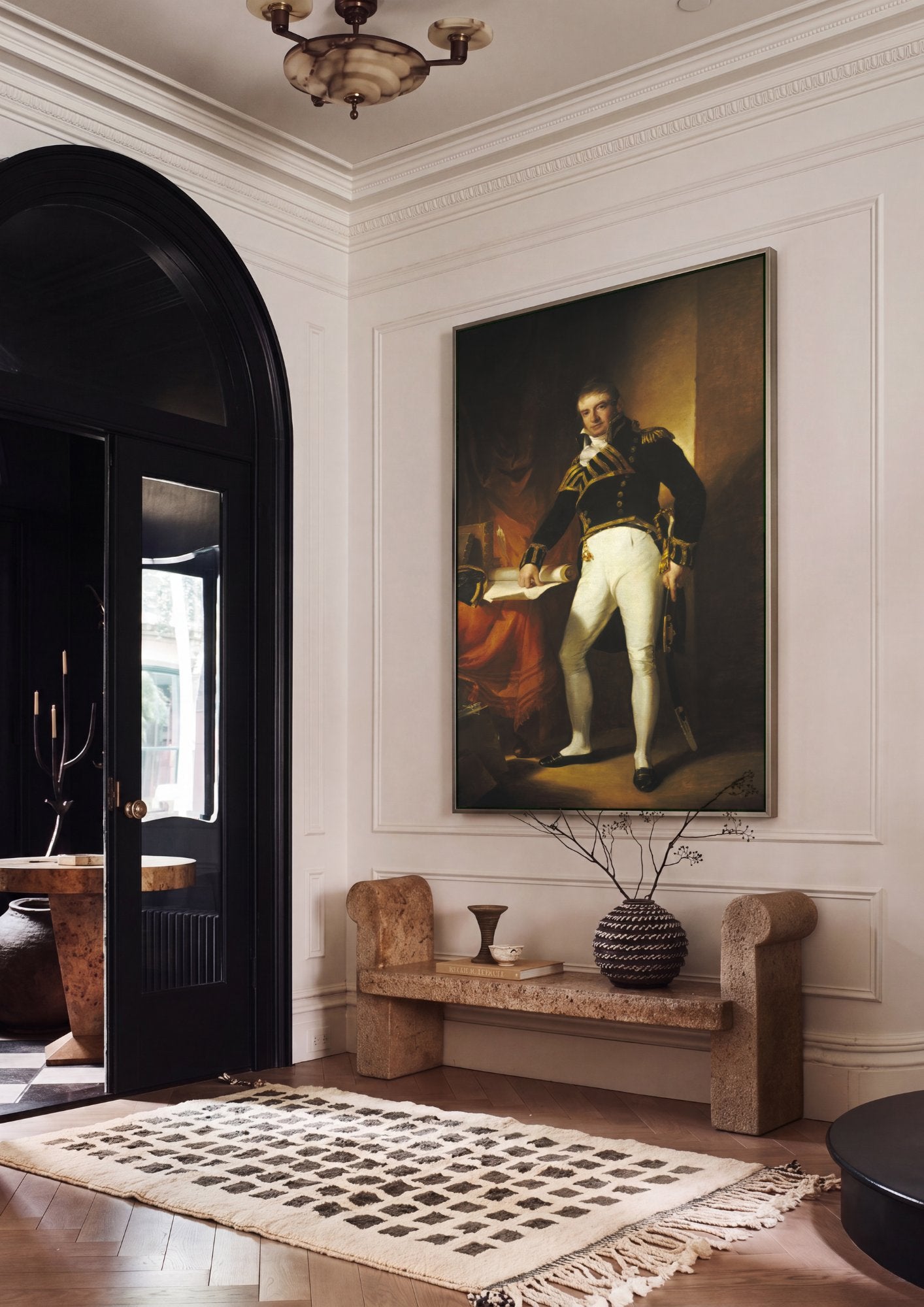 Quadro Decorativo Retrato de Oficial - Thomas Sully em ambiente decorado