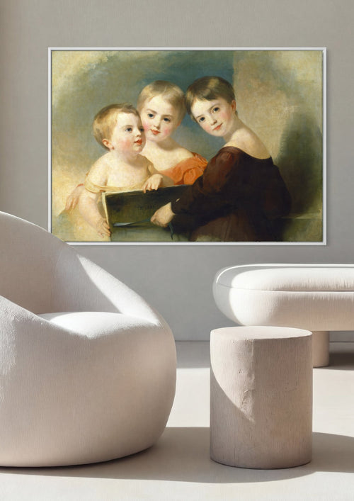Quadro Decorativo 'The Sully Children' - Thomas Sully em ambiente decorado
