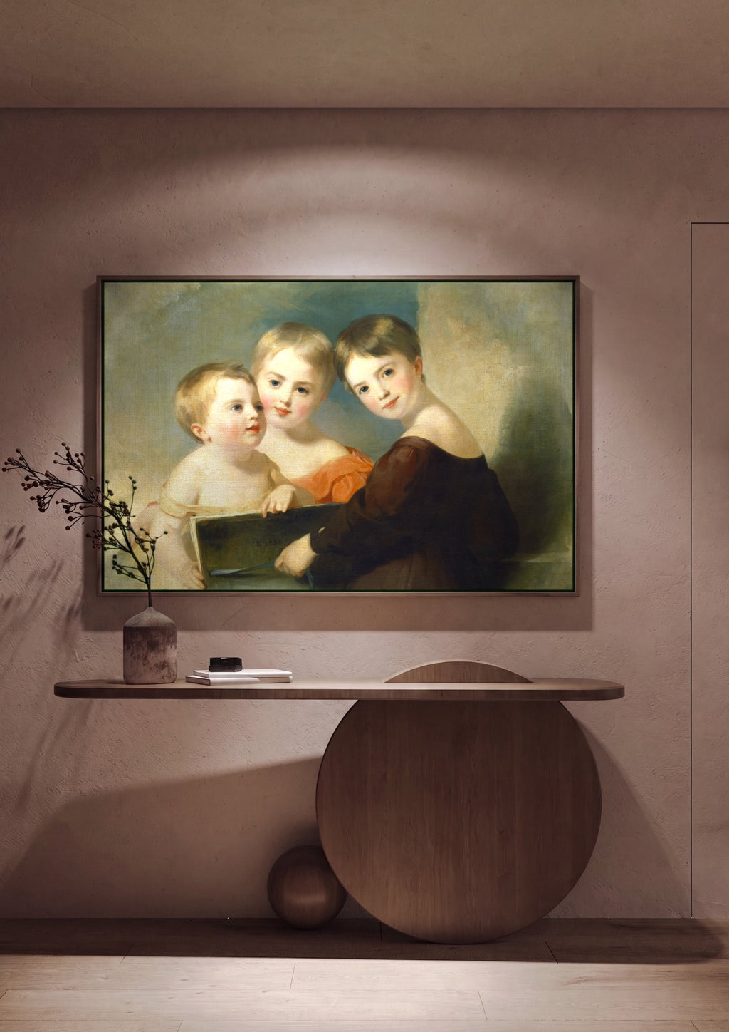 Quadro Decorativo 'The Sully Children' - Thomas Sully em ambiente decorado