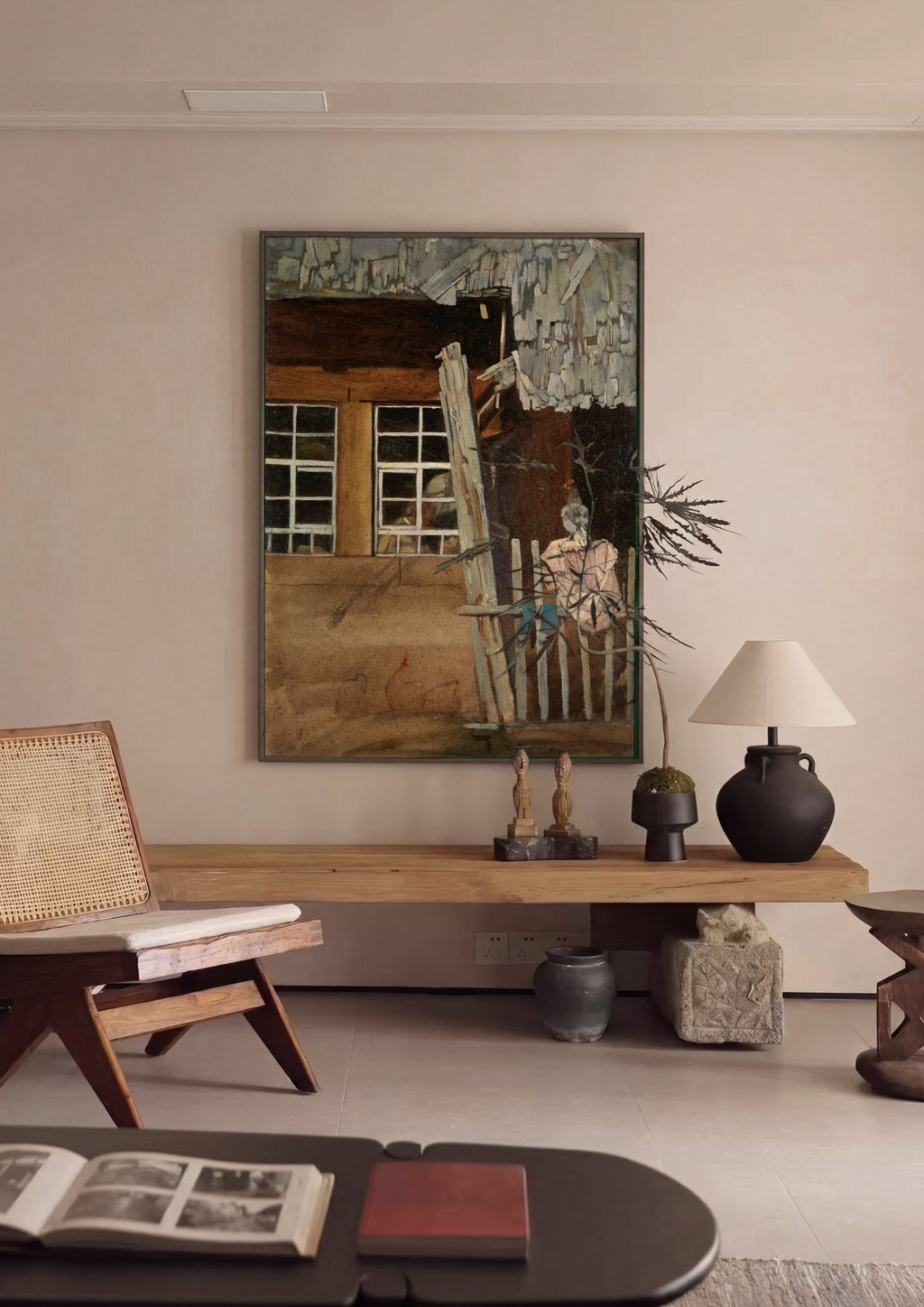 Quadro Decorativo 'The Scarecrow' - Hans Thoma em ambiente decorado