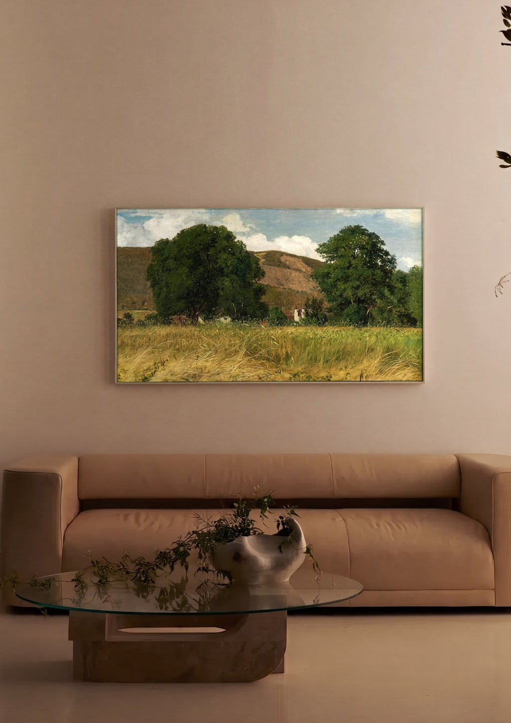 Quadro Decorativo Campo Dourado - Hans Thoma em ambiente decorado
