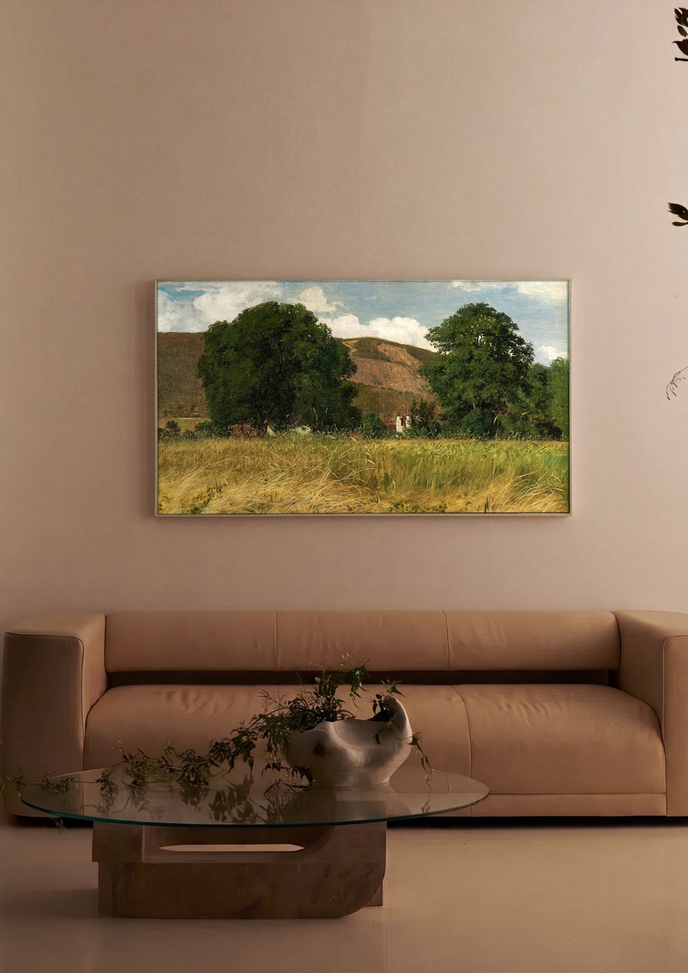 Quadro Decorativo Campo Dourado - Hans Thoma em ambiente decorado