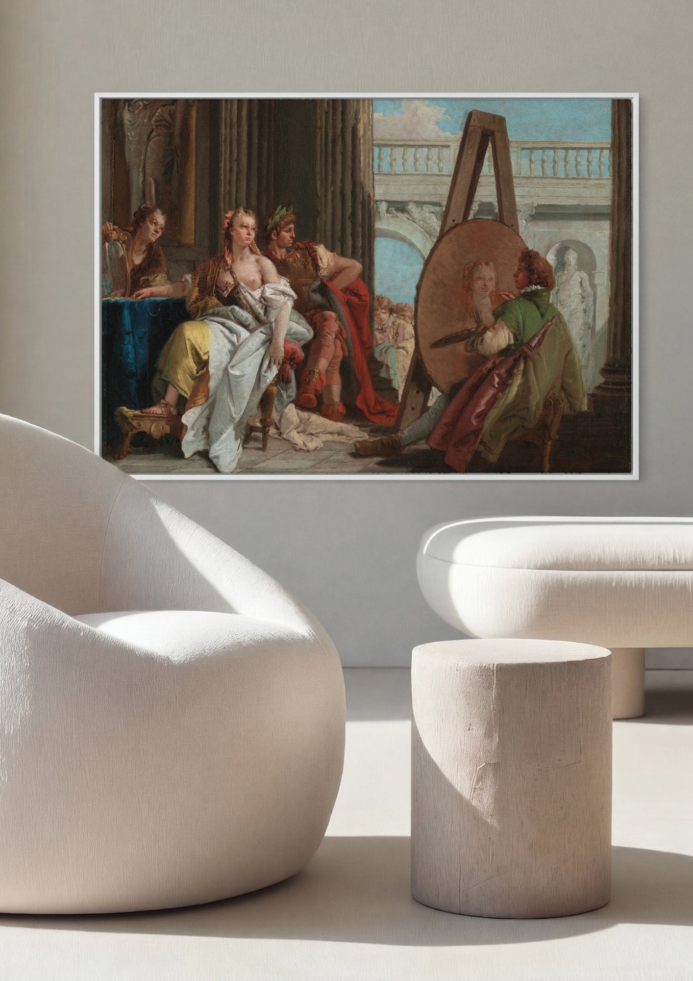 Quadro Decorativo Apolo e Daphne – G.B. Tiepolo em ambiente decorado