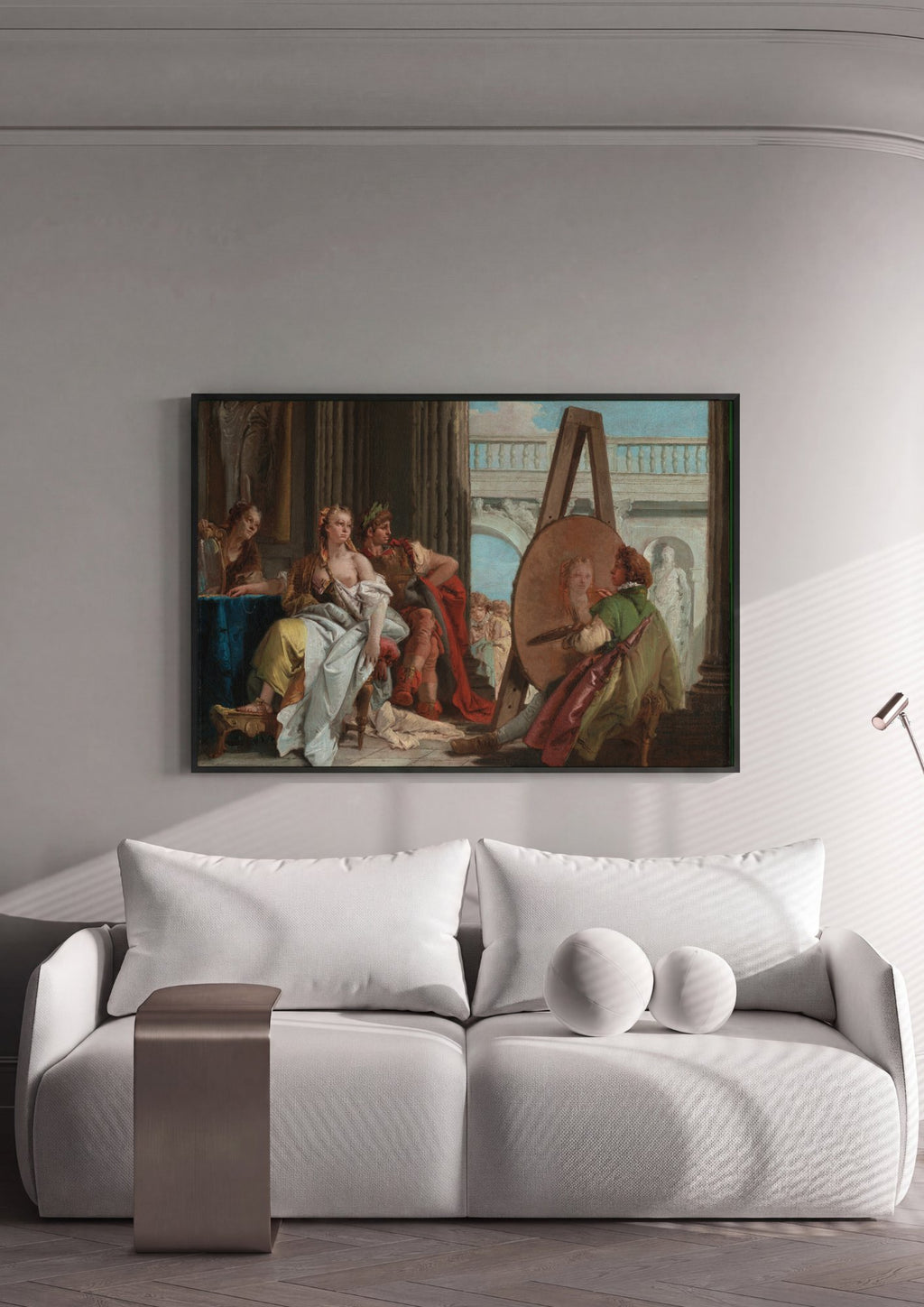 Quadro Decorativo Apolo e Daphne – G.B. Tiepolo em ambiente decorado