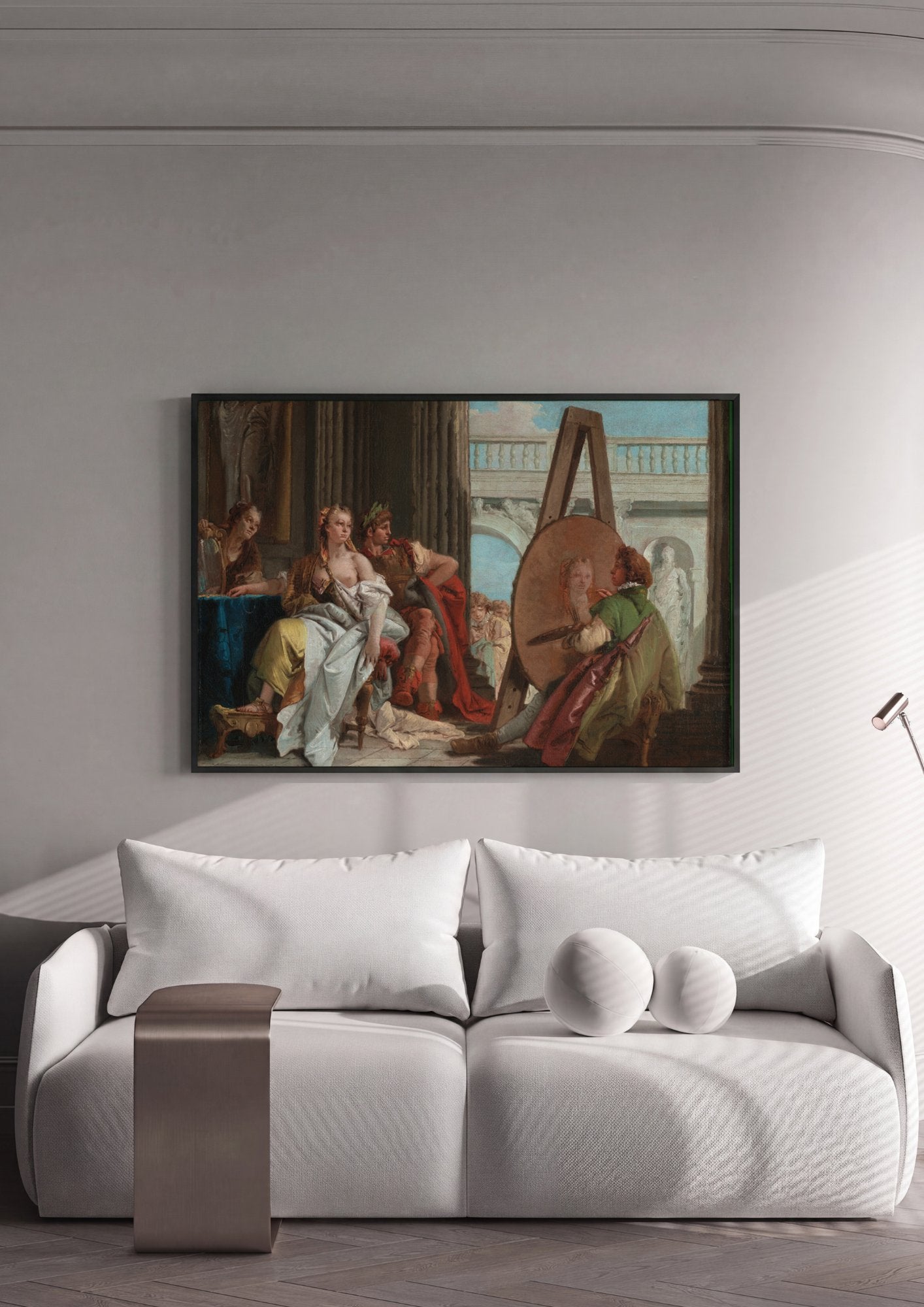 Quadro Decorativo Apolo e Daphne – G.B. Tiepolo em ambiente decorado