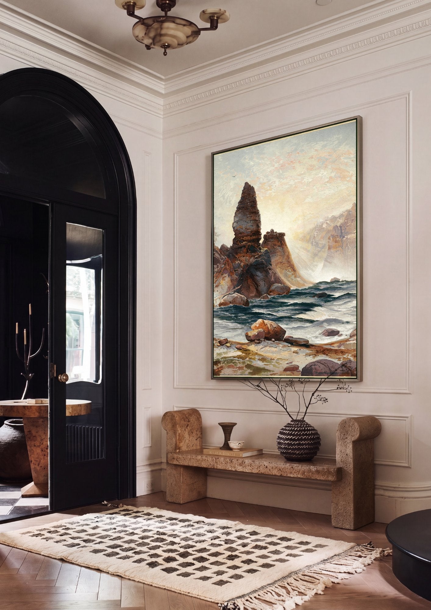Quadro Decorativo Tower Falls, Yellowstone - Thomas Moran em ambiente decorado