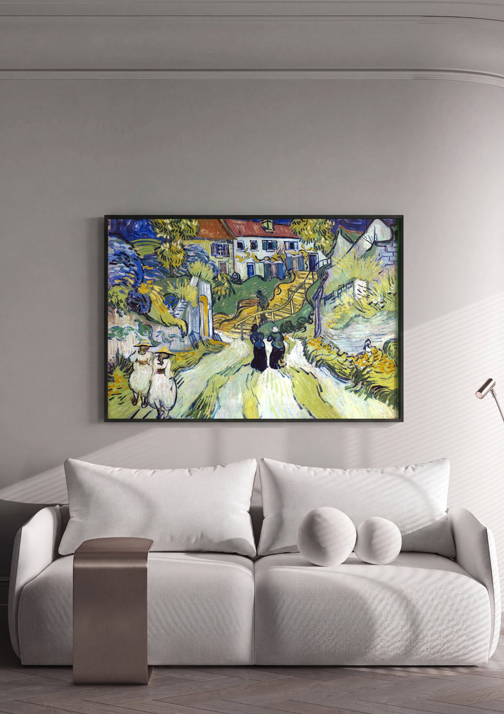 Quadro Decorativo A Subida em Montmartre - Van Gogh em ambiente decorado