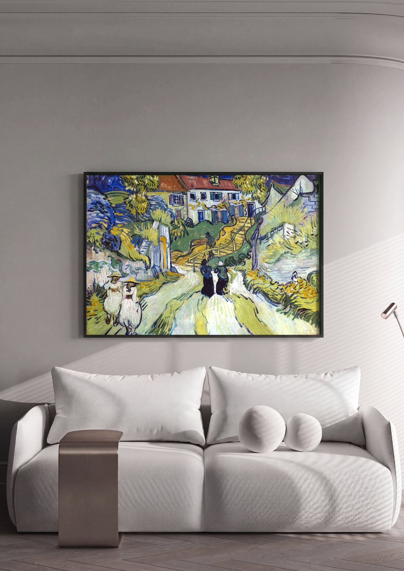 Quadro Decorativo A Subida em Montmartre - Van Gogh em ambiente decorado