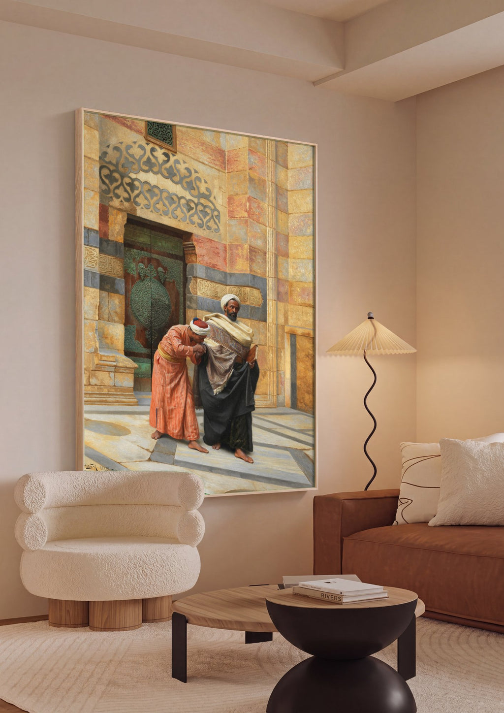 Quadro Decorativo A Oferta - Ludwig Deutsch em ambiente decorado
