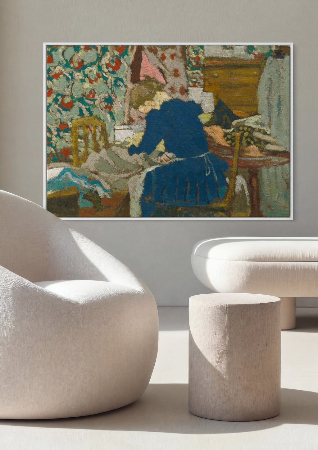 Quadro Decorativo A Costureira (La Couturière) - Vuillard em ambiente decorado