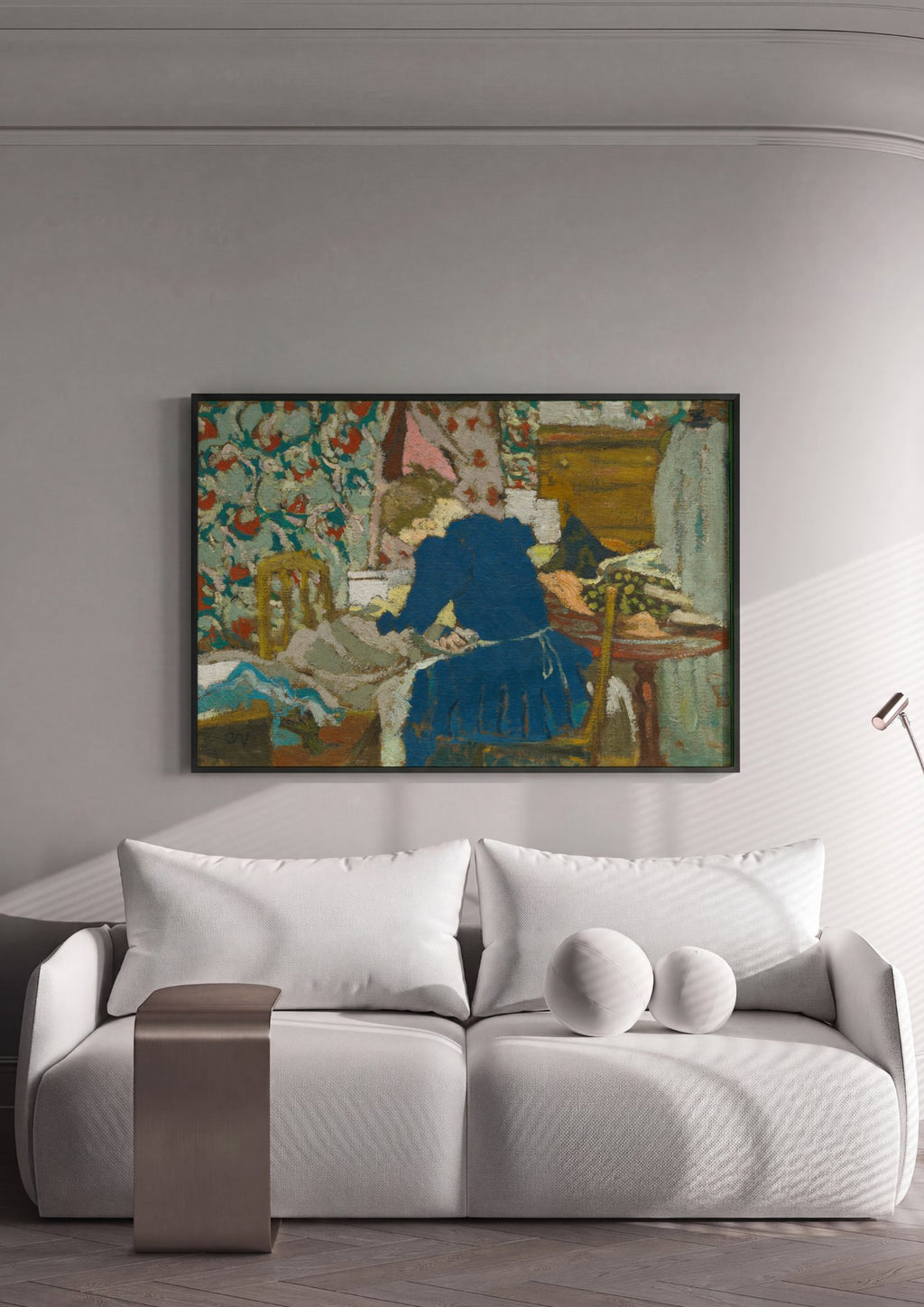 Quadro Decorativo A Costureira (La Couturière) - Vuillard em ambiente decorado