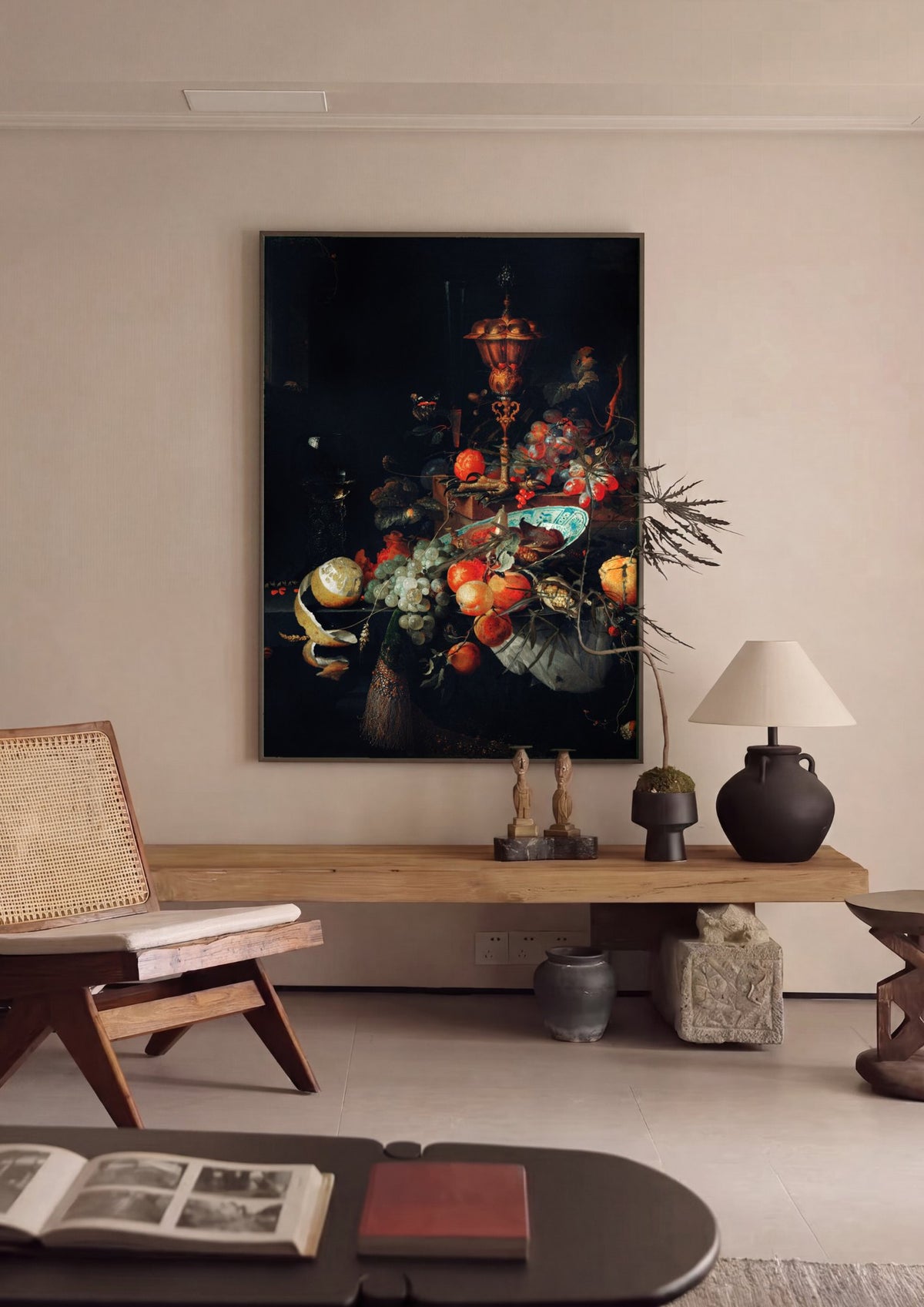 Quadro Decorativo Natureza-Morta com Frutas - Abraham Mignon | quadro emoldurado na parede