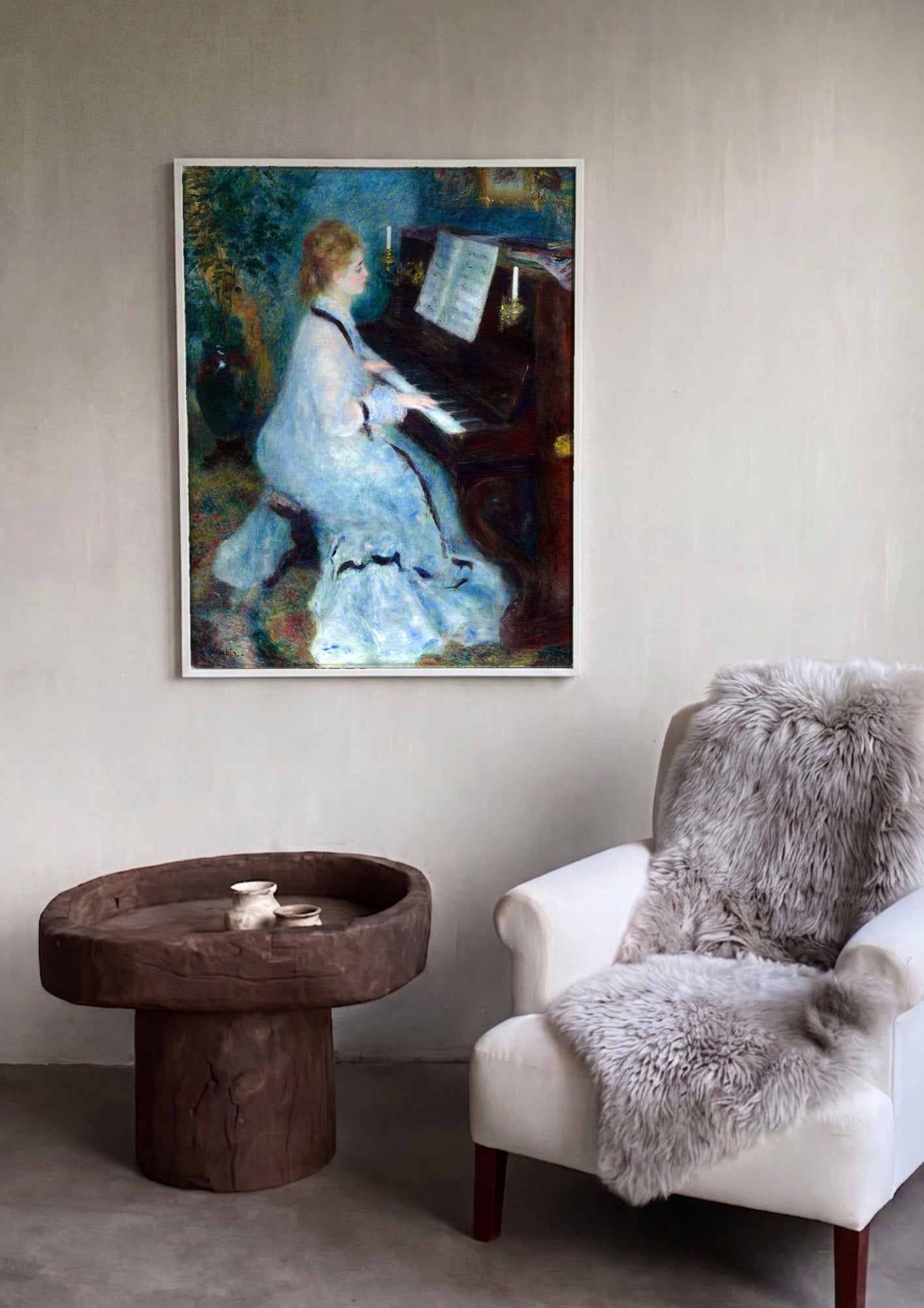 Quadro Decorativo A Pianista - Pierre-Auguste Renoir | quadro emoldurado na parede
