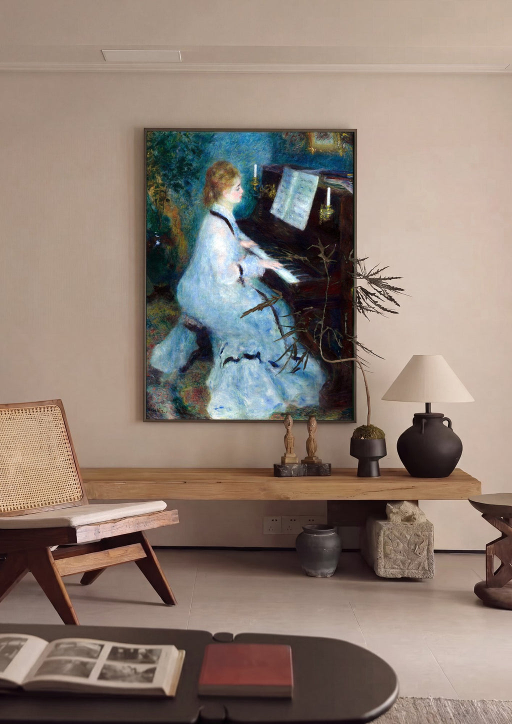Quadro Decorativo A Pianista - Pierre-Auguste Renoir | quadro emoldurado na parede