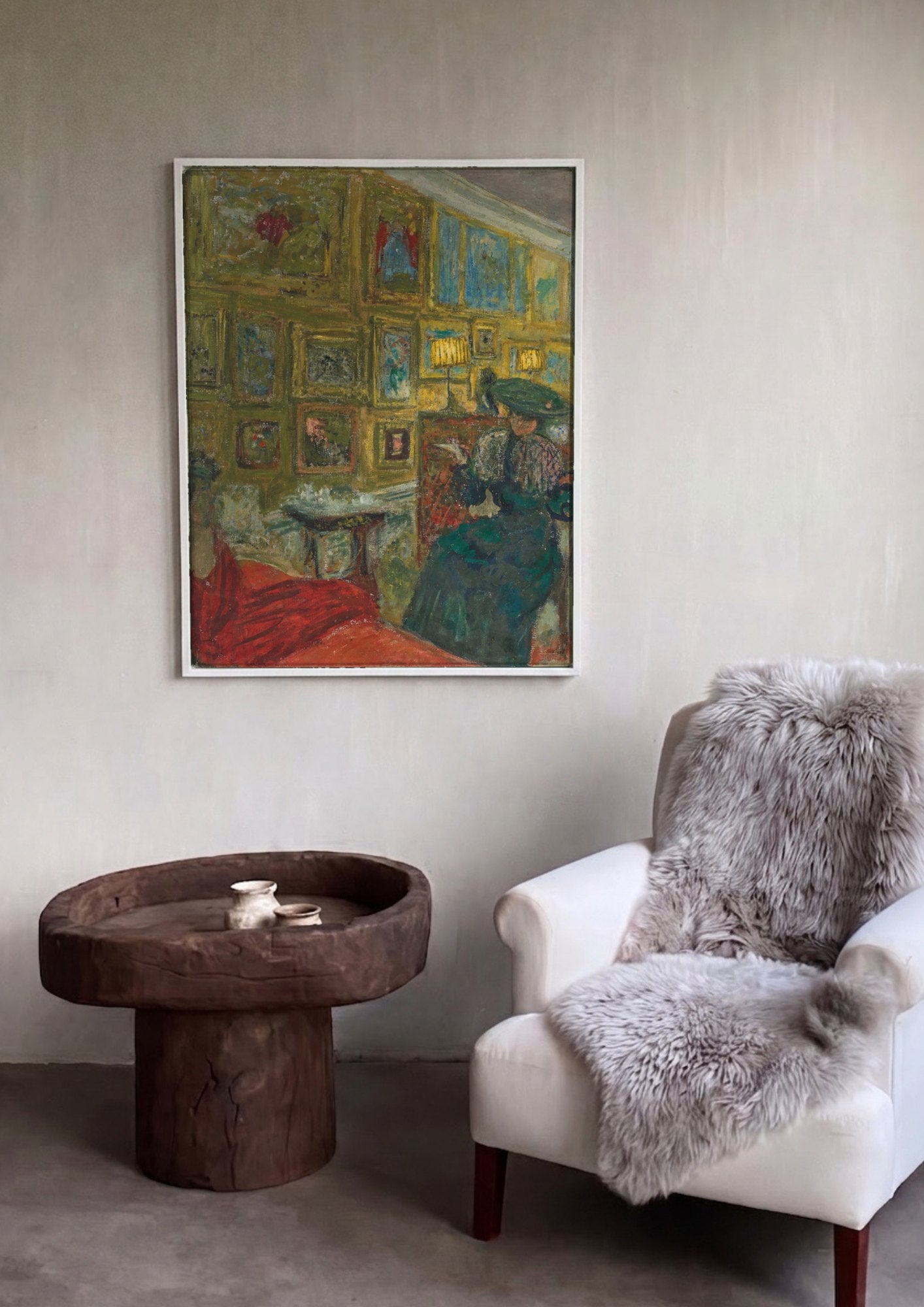 Quadro Decorativo A Conversa Íntima - Édouard Vuillard | quadro emoldurado na parede
