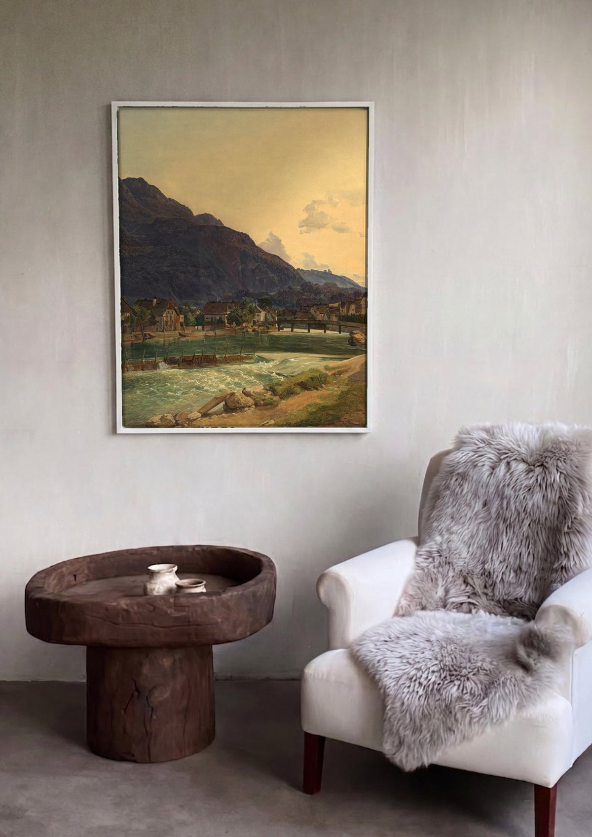 Quadro Decorativo Paisagem Alpina - Waldmüller | quadro emoldurado na parede