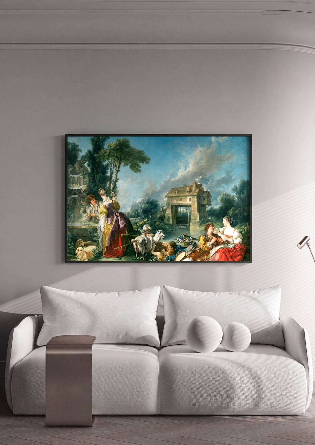 Quadro Decorativo A Fazenda - François Boucher | quadro emoldurado na parede
