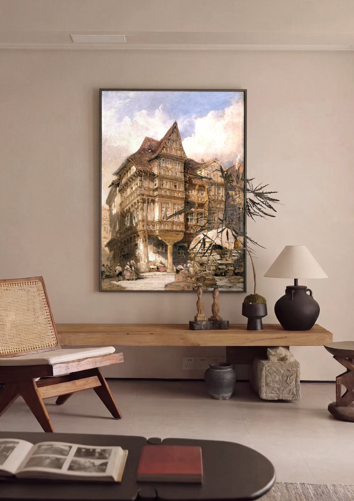 Quadro Decorativo Casas de Nuremberga - Dürer | quadro emoldurado na parede