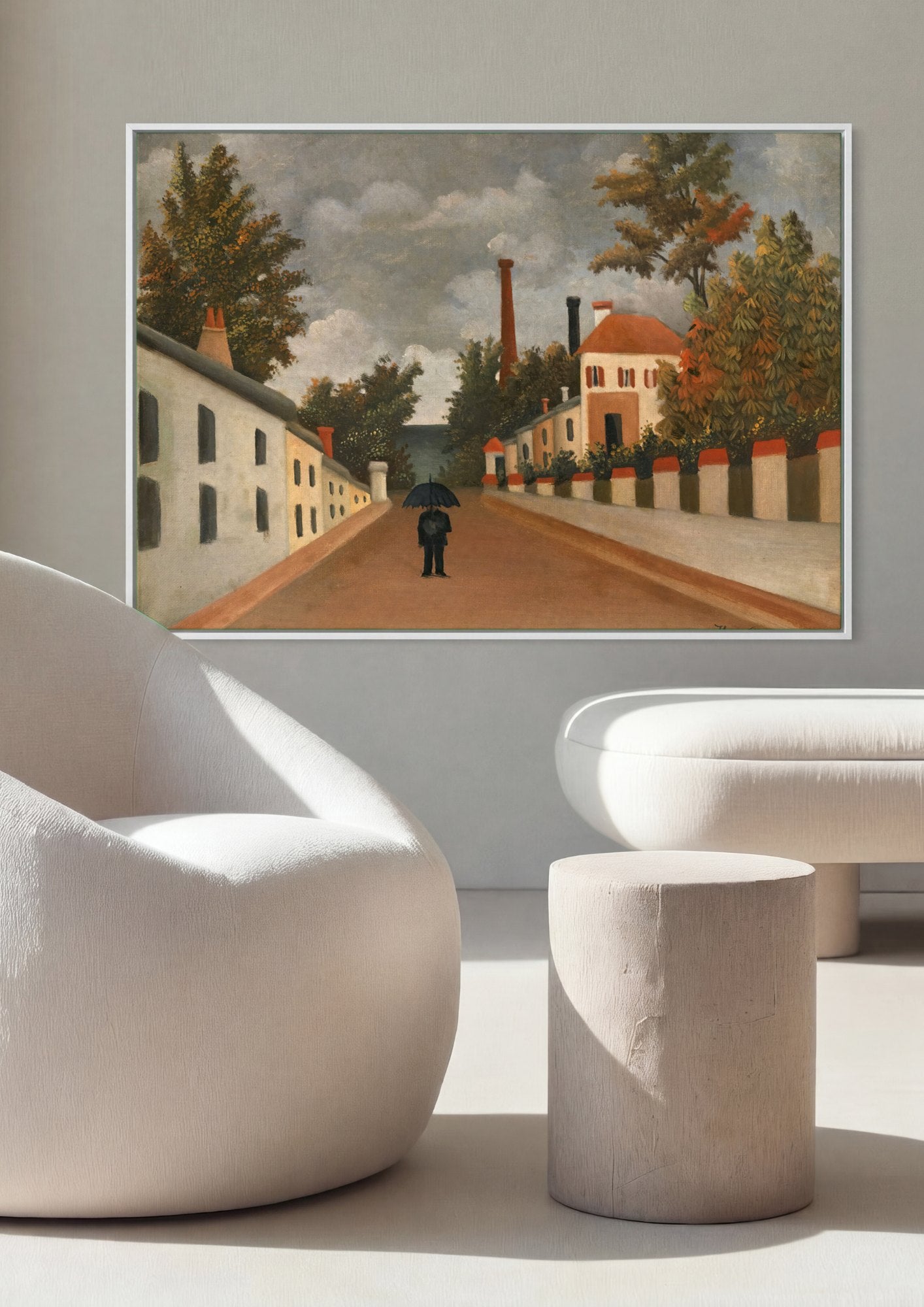 Quadro Decorativo A Rua - Henri Rousseau | quadro emoldurado na parede