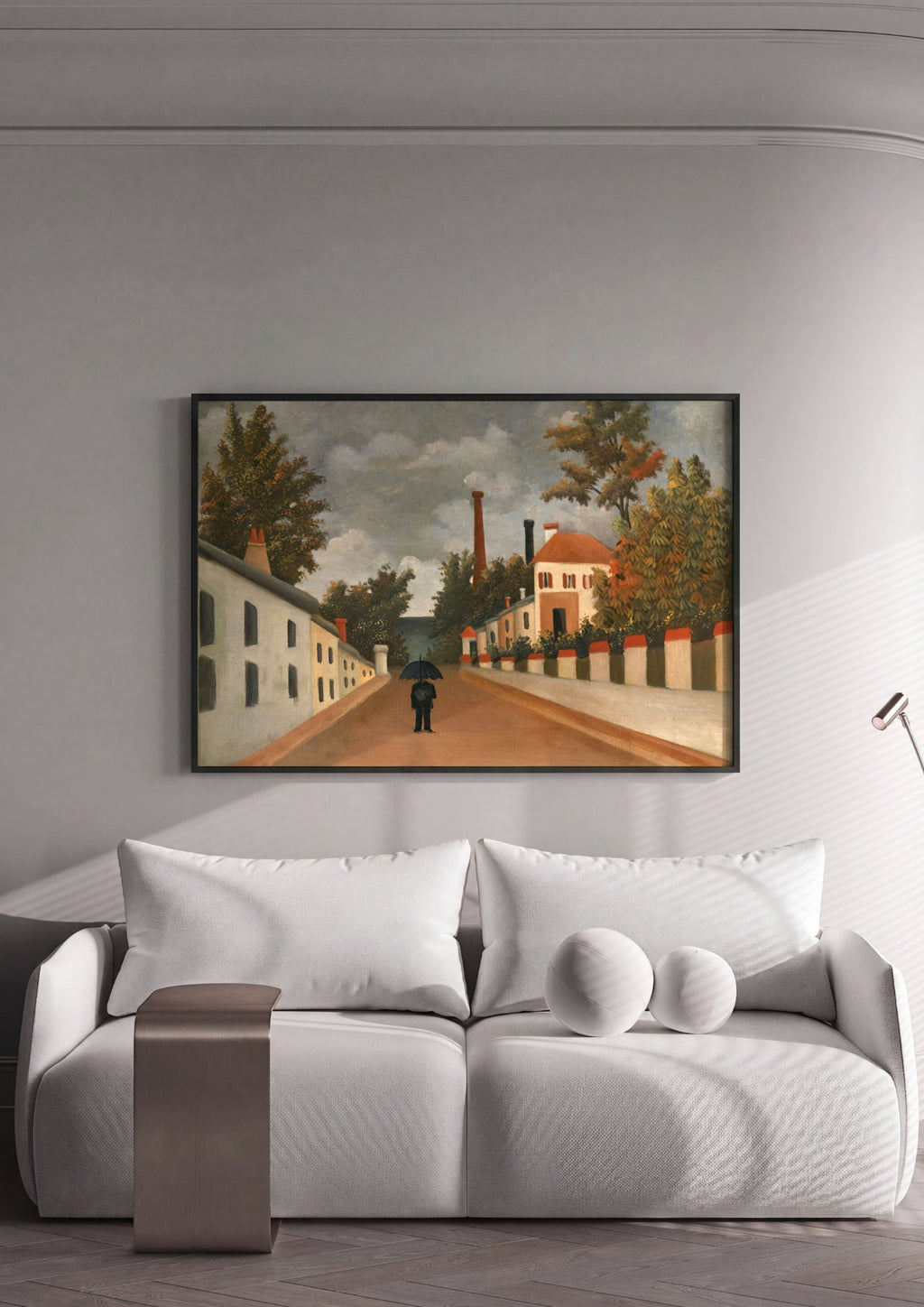 Quadro Decorativo A Rua - Henri Rousseau | quadro emoldurado na parede