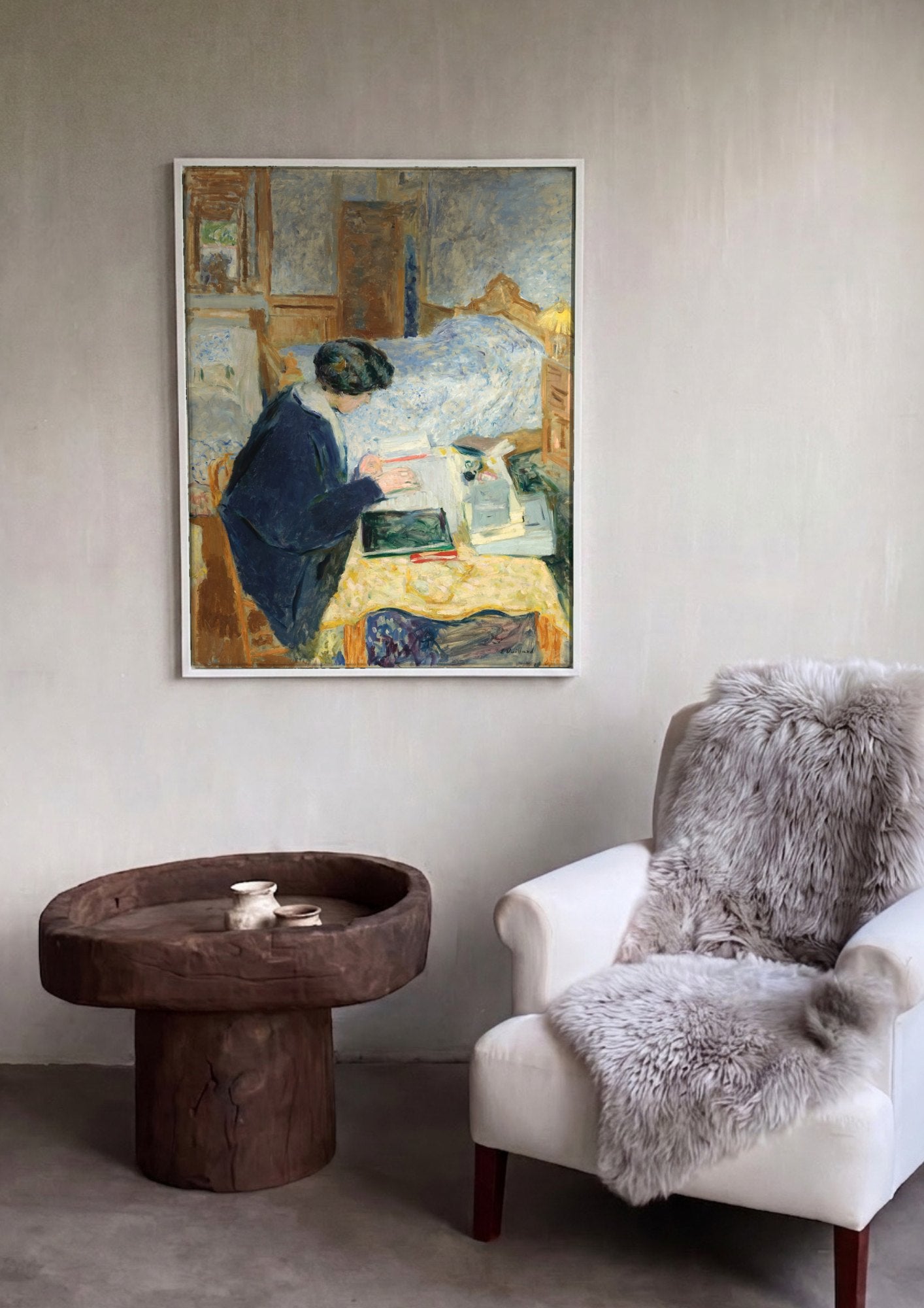 Quadro Decorativo A Leitora no Quarto - Vuillard | quadro emoldurado na parede