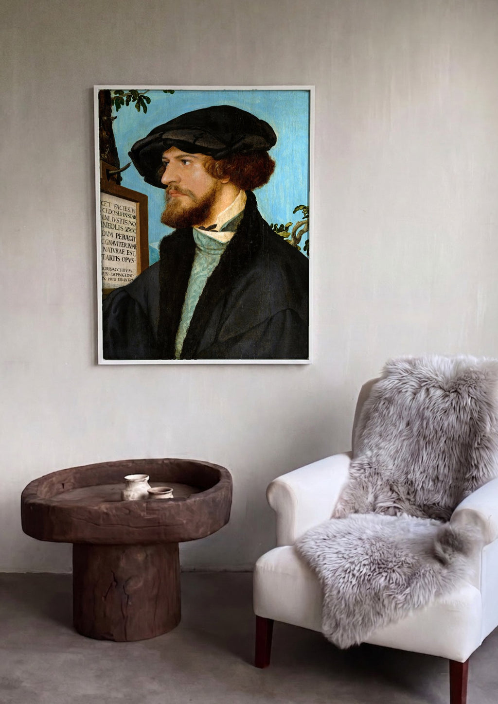 Quadro Decorativo O Retrato de Bonifacius Amerbach - Hans Holbein, o Jovem | quadro emoldurado na parede