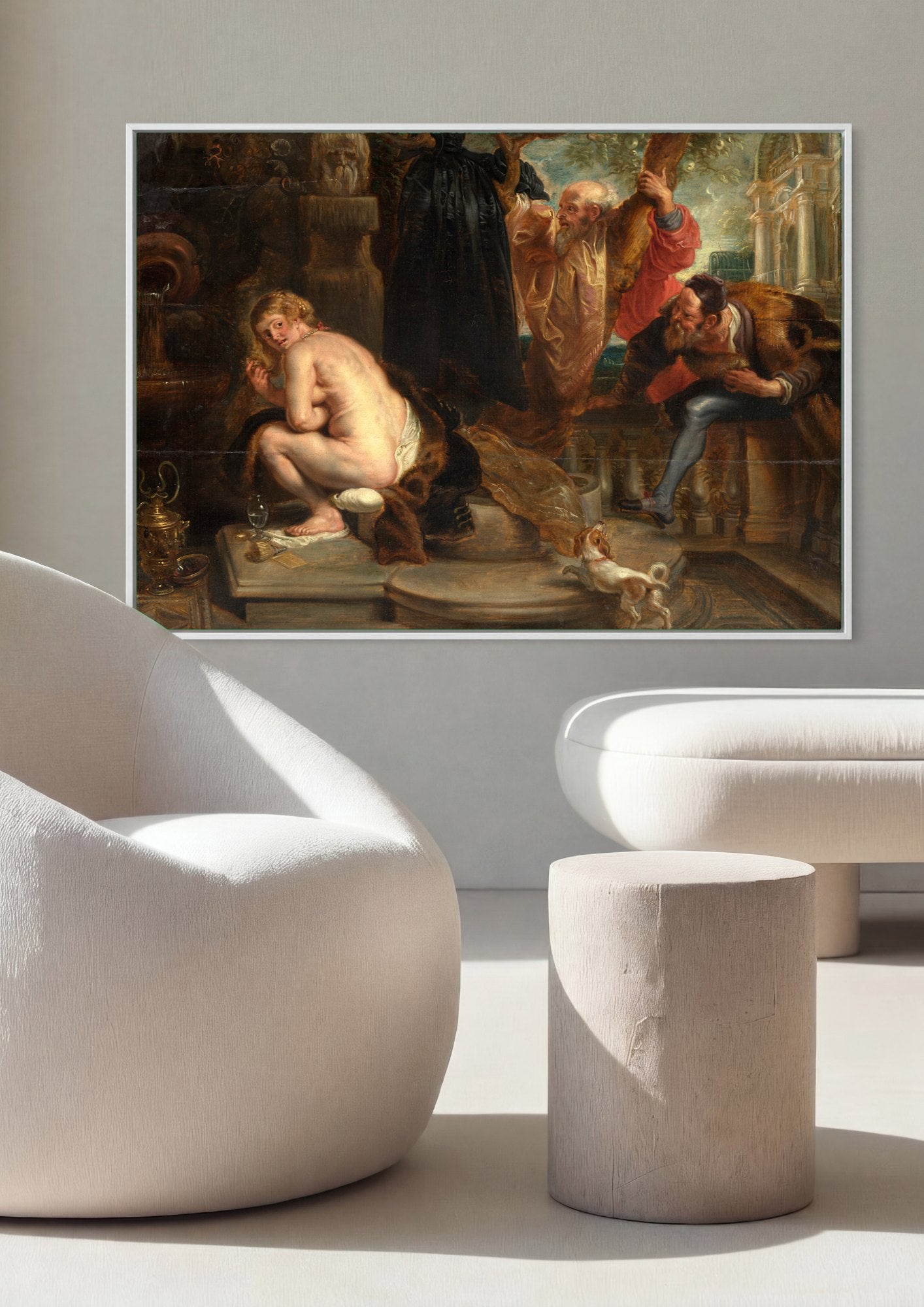 Quadro Decorativo Susana e os Ancioes - Rubens | quadro emoldurado na parede