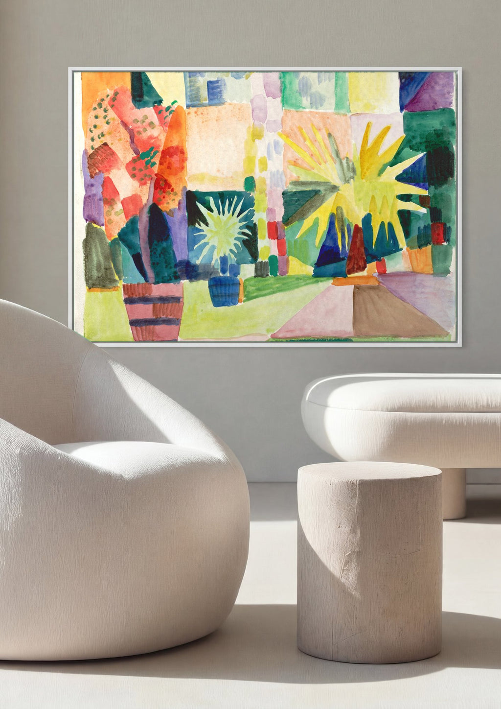 Quadro Decorativo Jardins Abstratos - August Macke | quadro emoldurado na parede