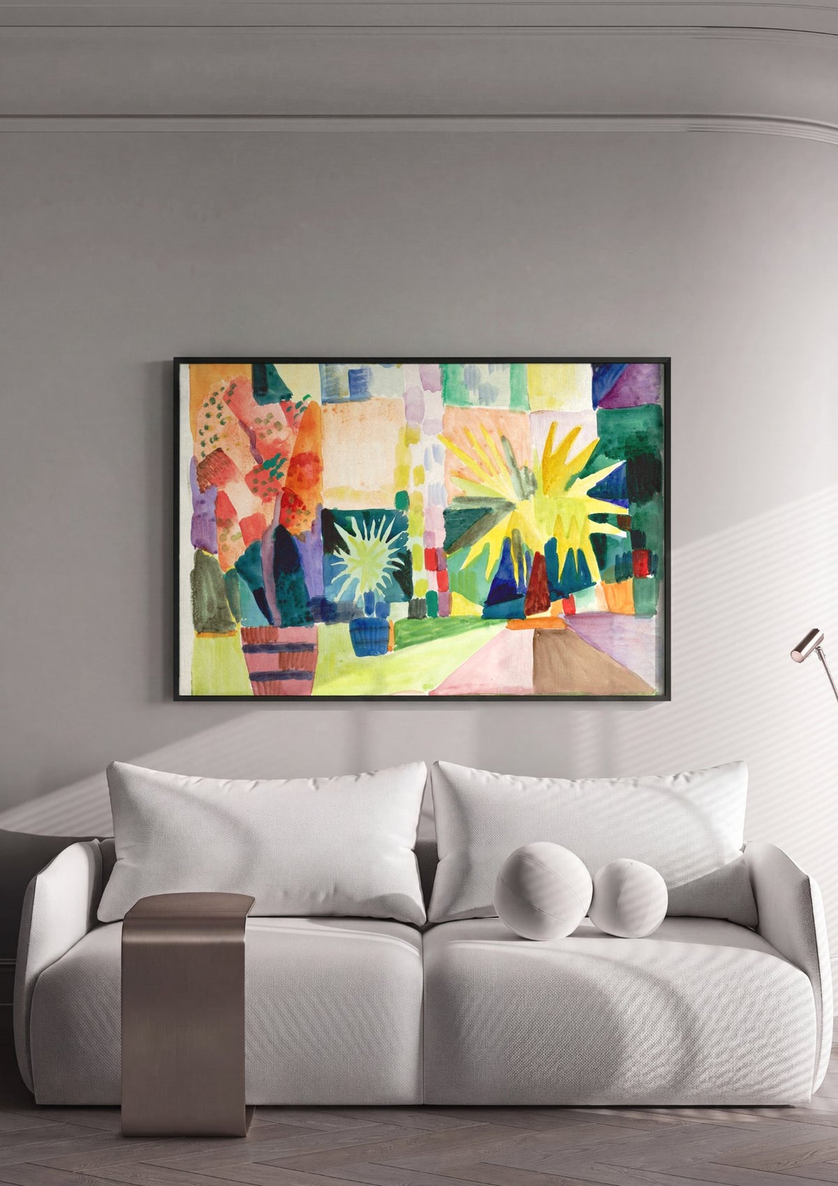 Quadro Decorativo Jardins Abstratos - August Macke | quadro emoldurado na parede