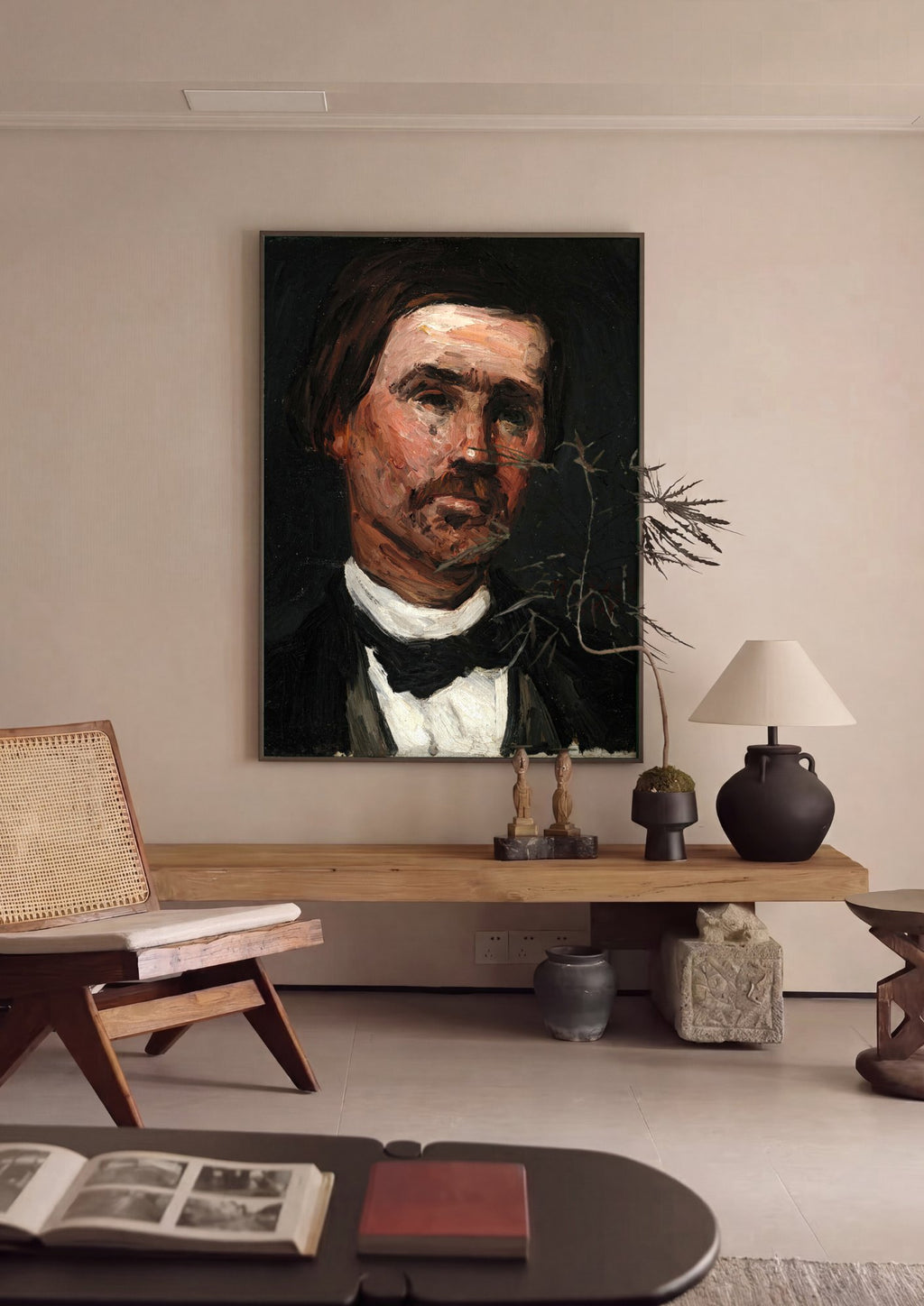 Quadro Decorativo Retrato do Artista - Paul Cézanne | quadro emoldurado na parede