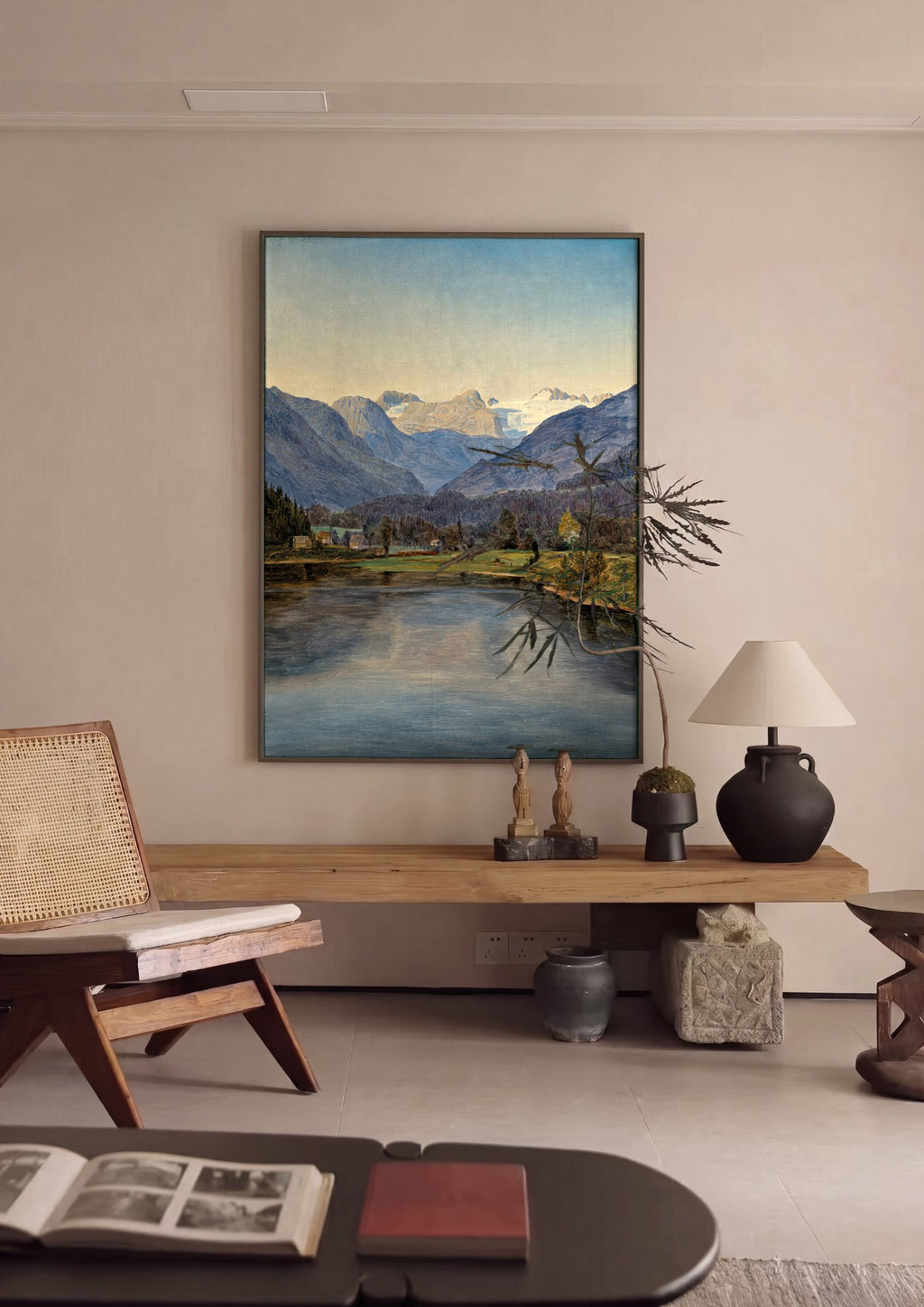 Quadro Decorativo Paisagem Alpina - Waldmüller | quadro emoldurado na parede