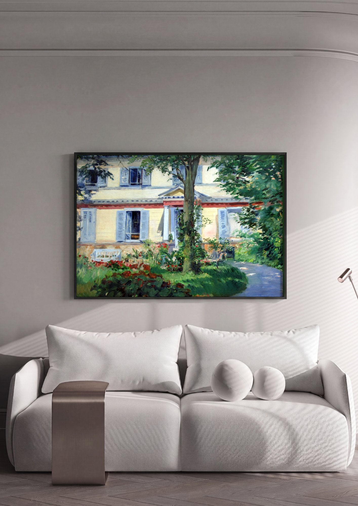 Quadro Decorativo A Casa em Rueil - Edouard Manet em ambiente decorado
