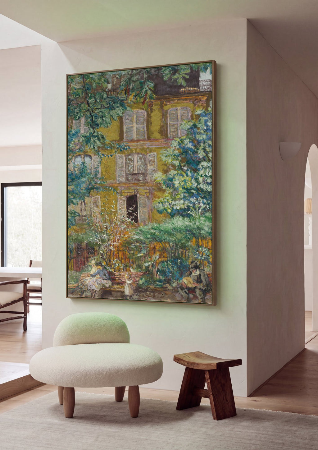 Quadro Decorativo A Rua do Parque - Édouard Vuillard em ambiente decorado