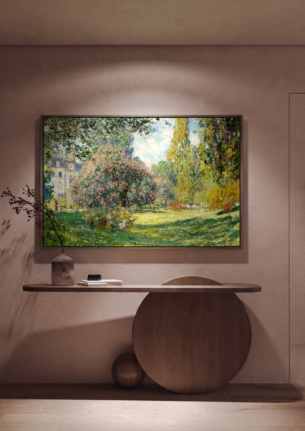 Quadro Decorativo Jardim de Monet - Claude Monet em ambiente decorado