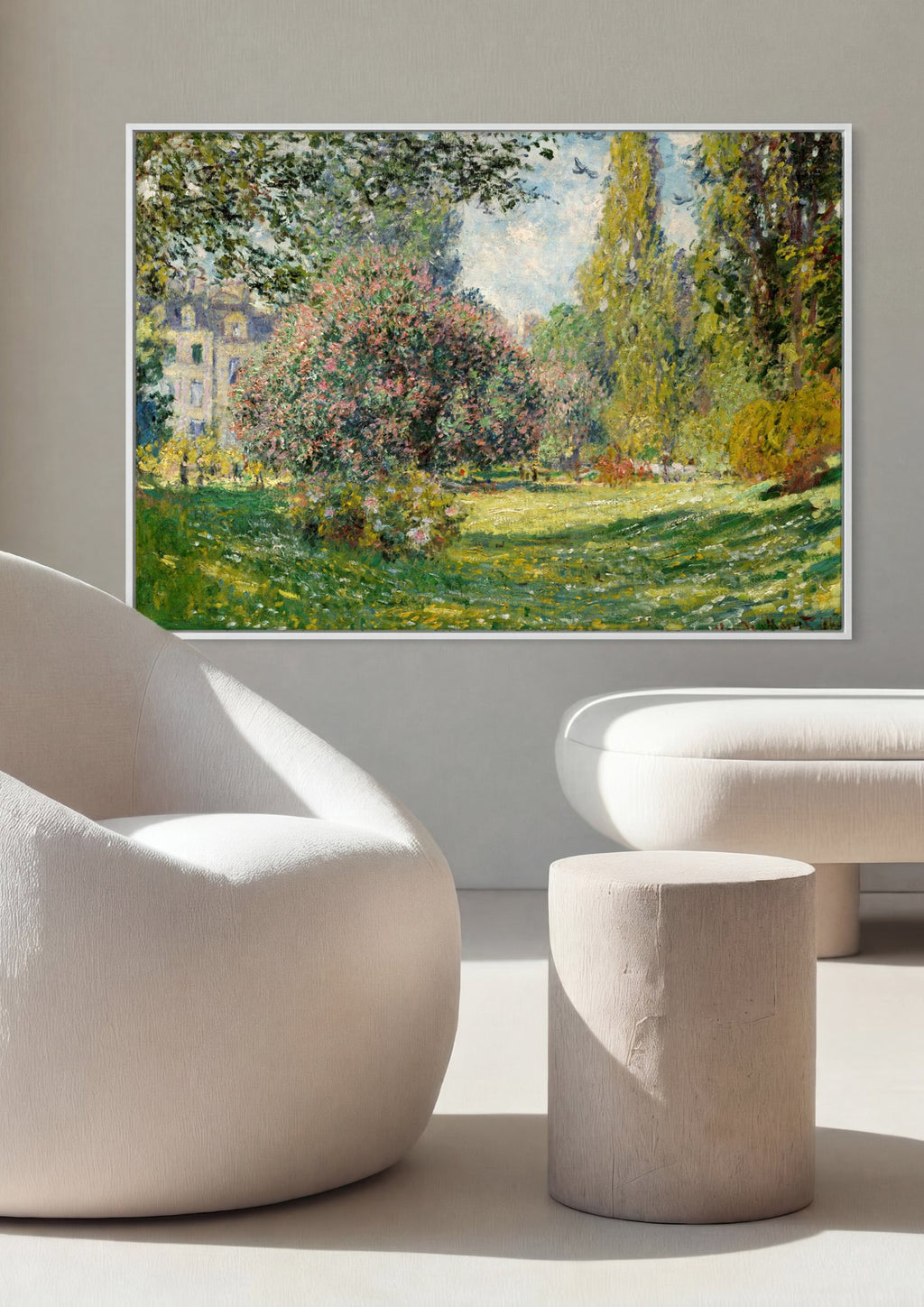Quadro Decorativo Jardim de Monet - Claude Monet em ambiente decorado
