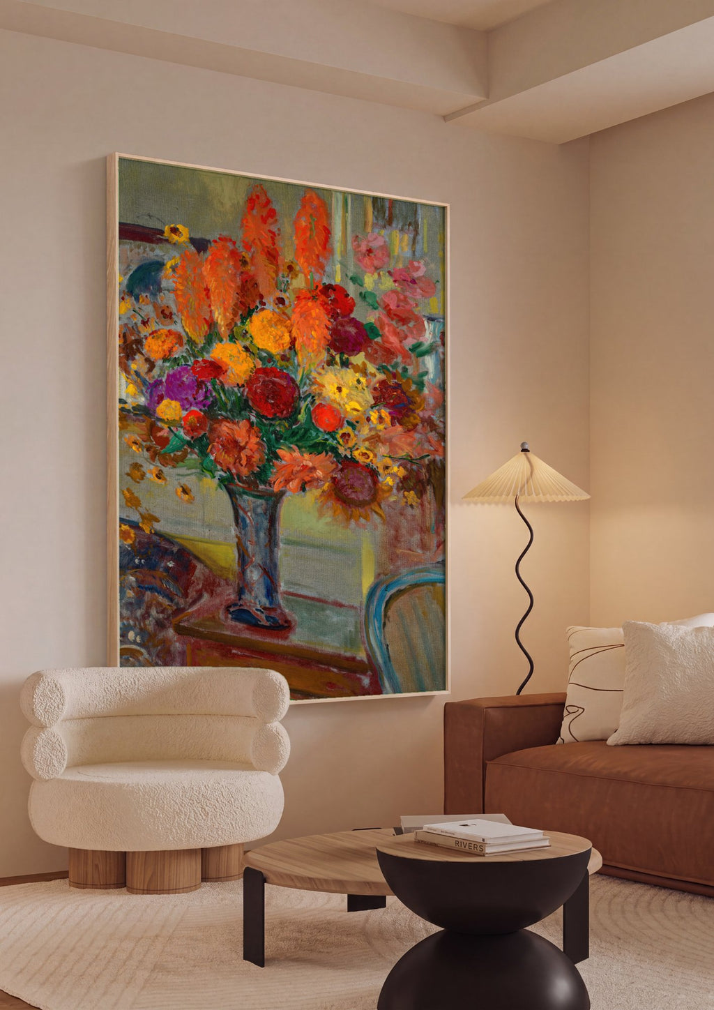 Quadro Decorativo Vaso de Flores - Jacques Émile Blanche em ambiente decorado