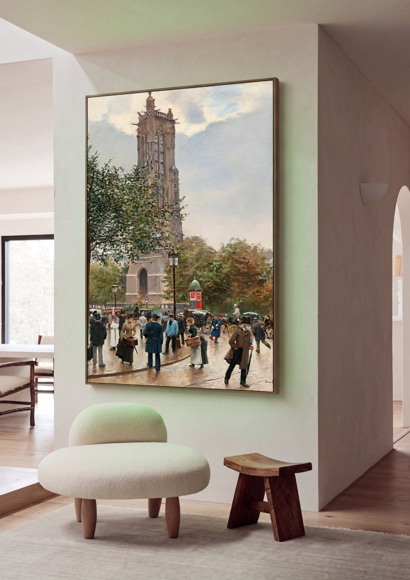 Quadro Decorativo A Torre Saint-Jacques - Jean Béraud em ambiente decorado
