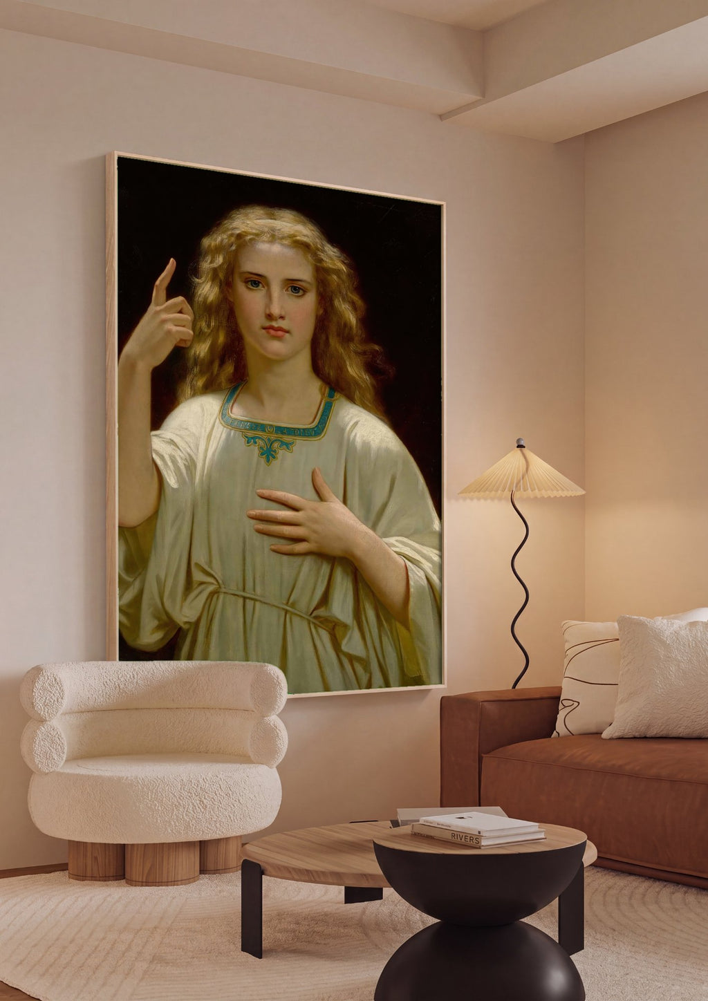 Quadro Decorativo A Voz Interior - Hugues Merle em ambiente decorado