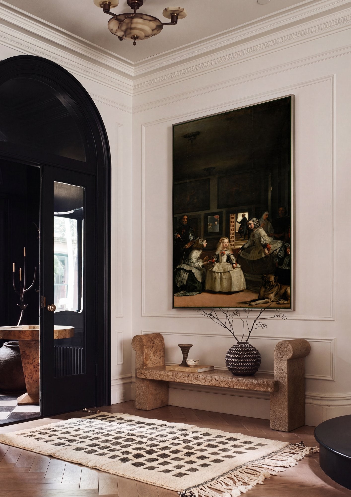 Quadro Decorativo Las Meninas - Velázquez em ambiente decorado