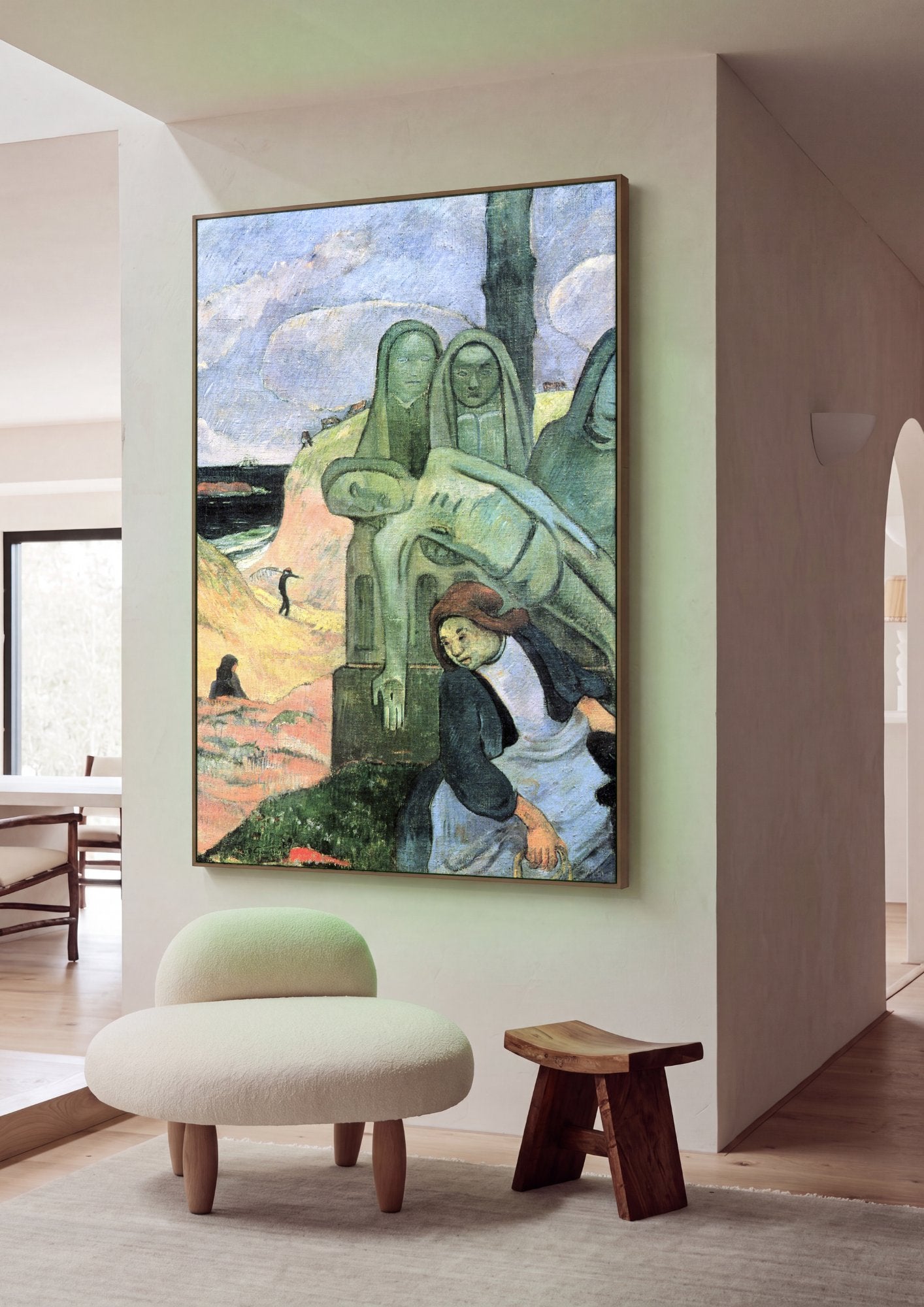 Quadro Decorativo A Deposição – Paul Gauguin em ambiente decorado