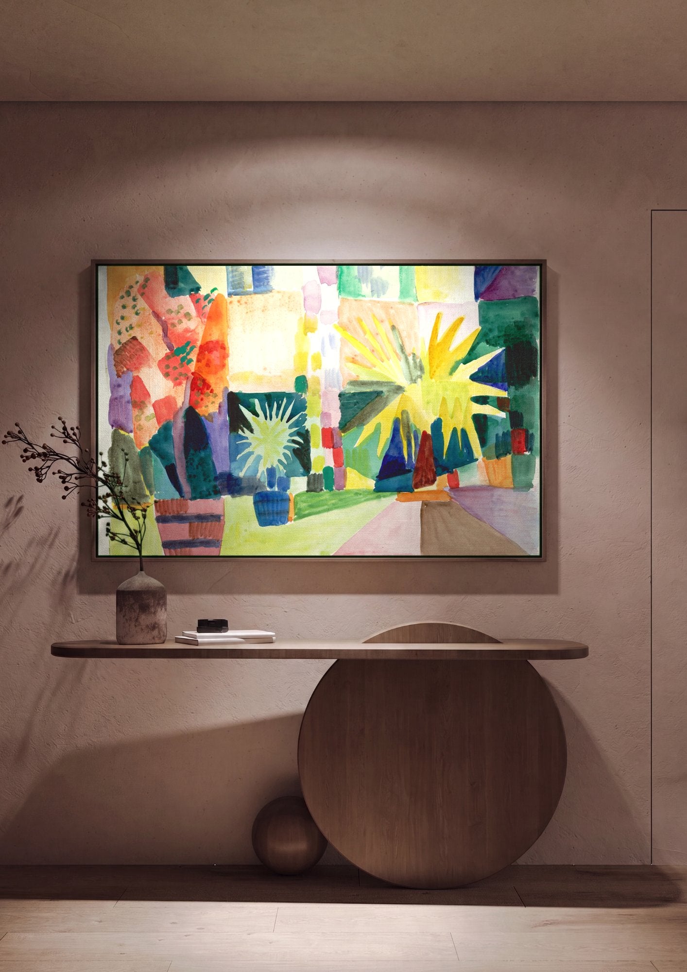 Quadro Decorativo Jardins Abstratos - August Macke em ambiente decorado