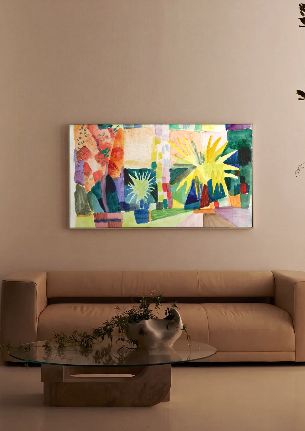 Quadro Decorativo Jardins Abstratos - August Macke em ambiente decorado