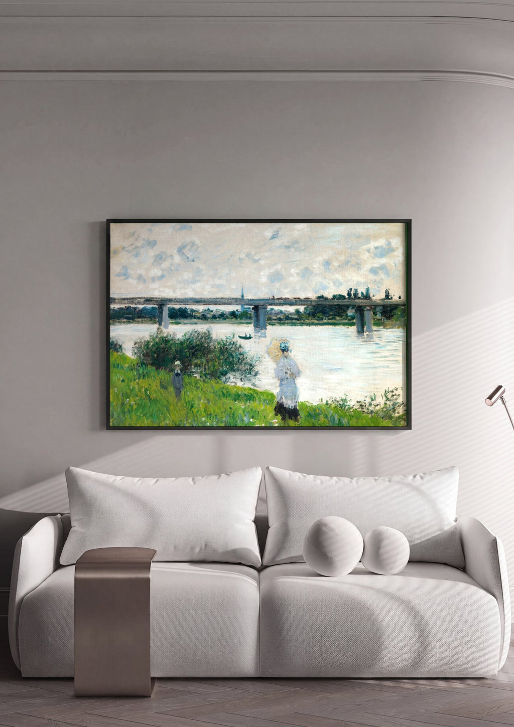 Quadro Decorativo A Ponte de Argenteuil - Claude Monet em ambiente decorado