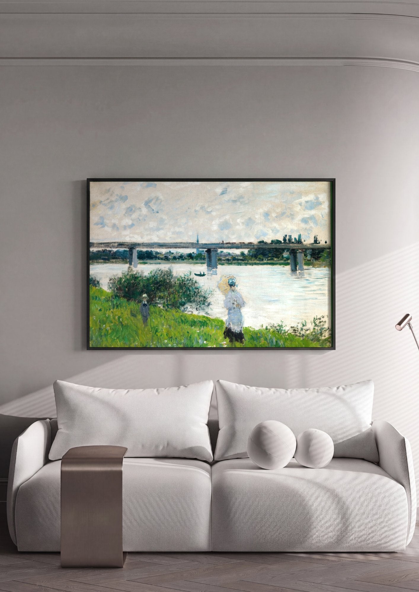 Quadro Decorativo A Ponte de Argenteuil - Claude Monet em ambiente decorado
