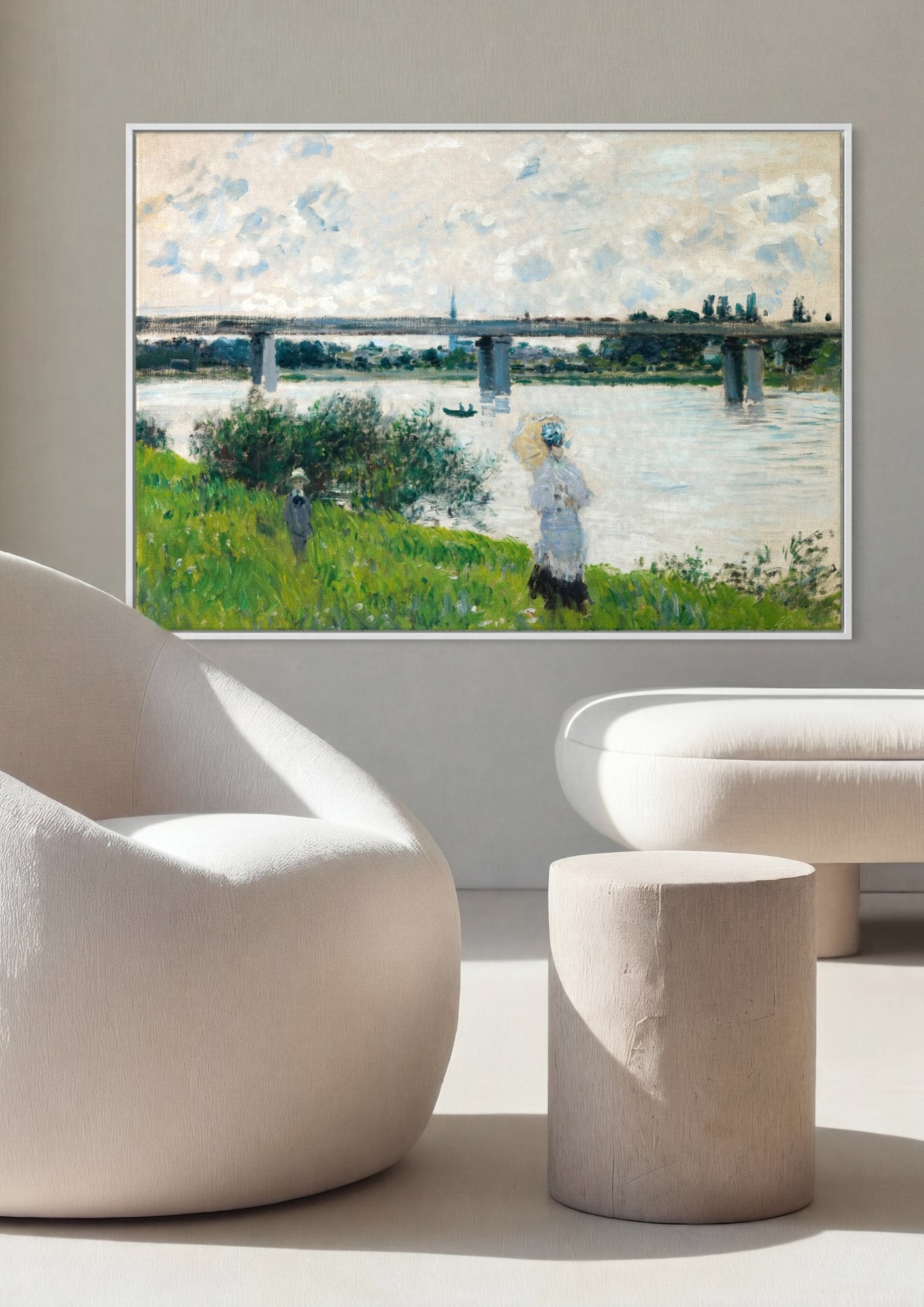 Quadro Decorativo A Ponte de Argenteuil - Claude Monet em ambiente decorado