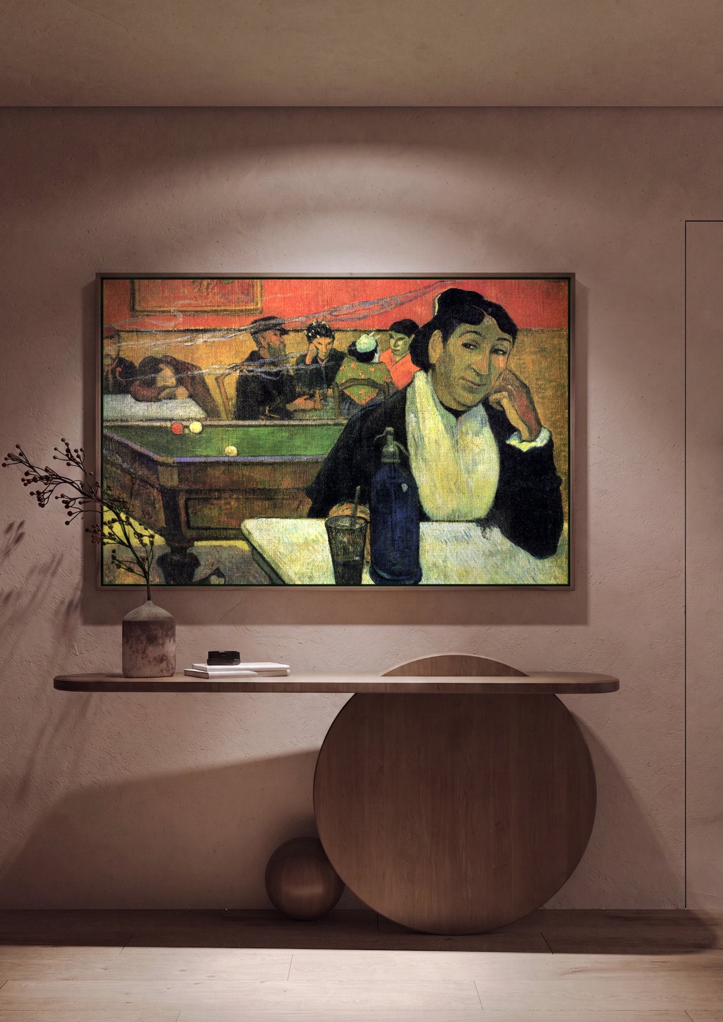 Quadro Decorativo Café à Noite - Gauguin em ambiente decorado