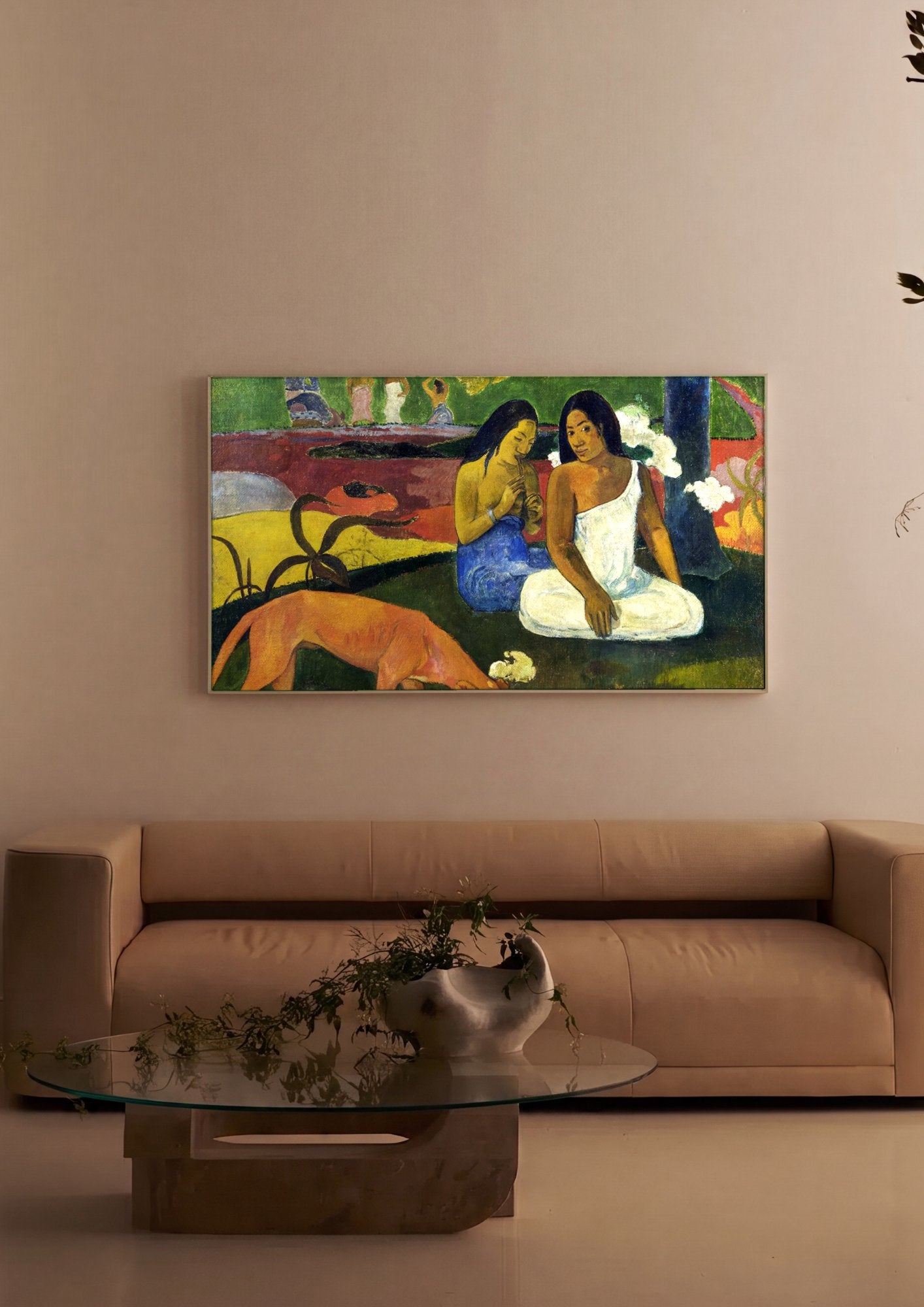 Quadro Decorativo Arearea - Paul Gauguin em ambiente decorado