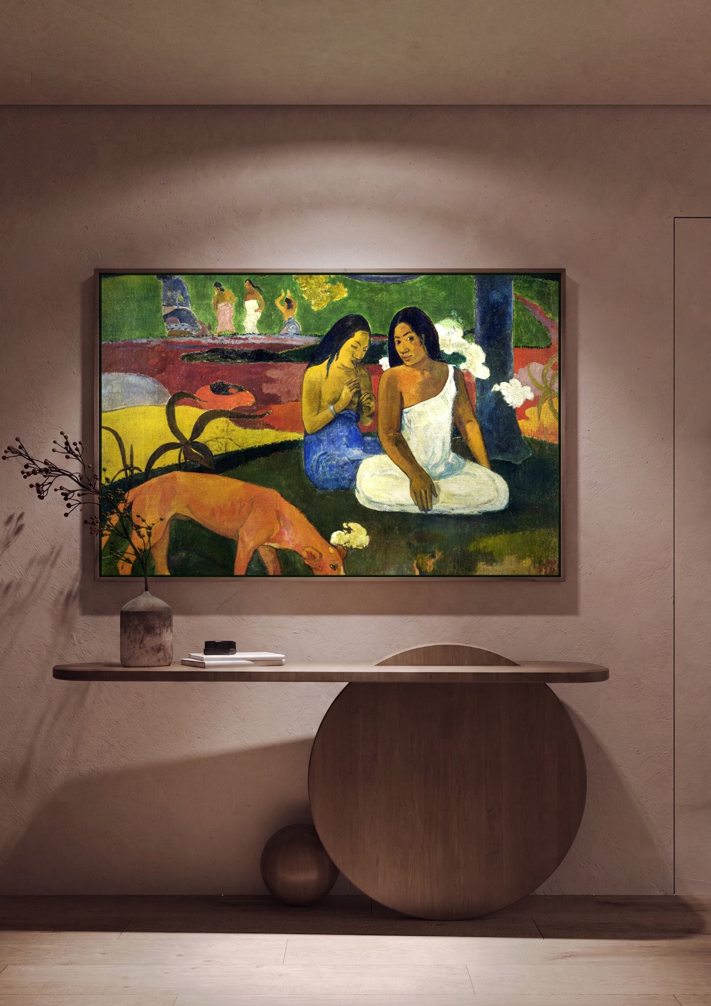 Quadro Decorativo Arearea - Paul Gauguin em ambiente decorado